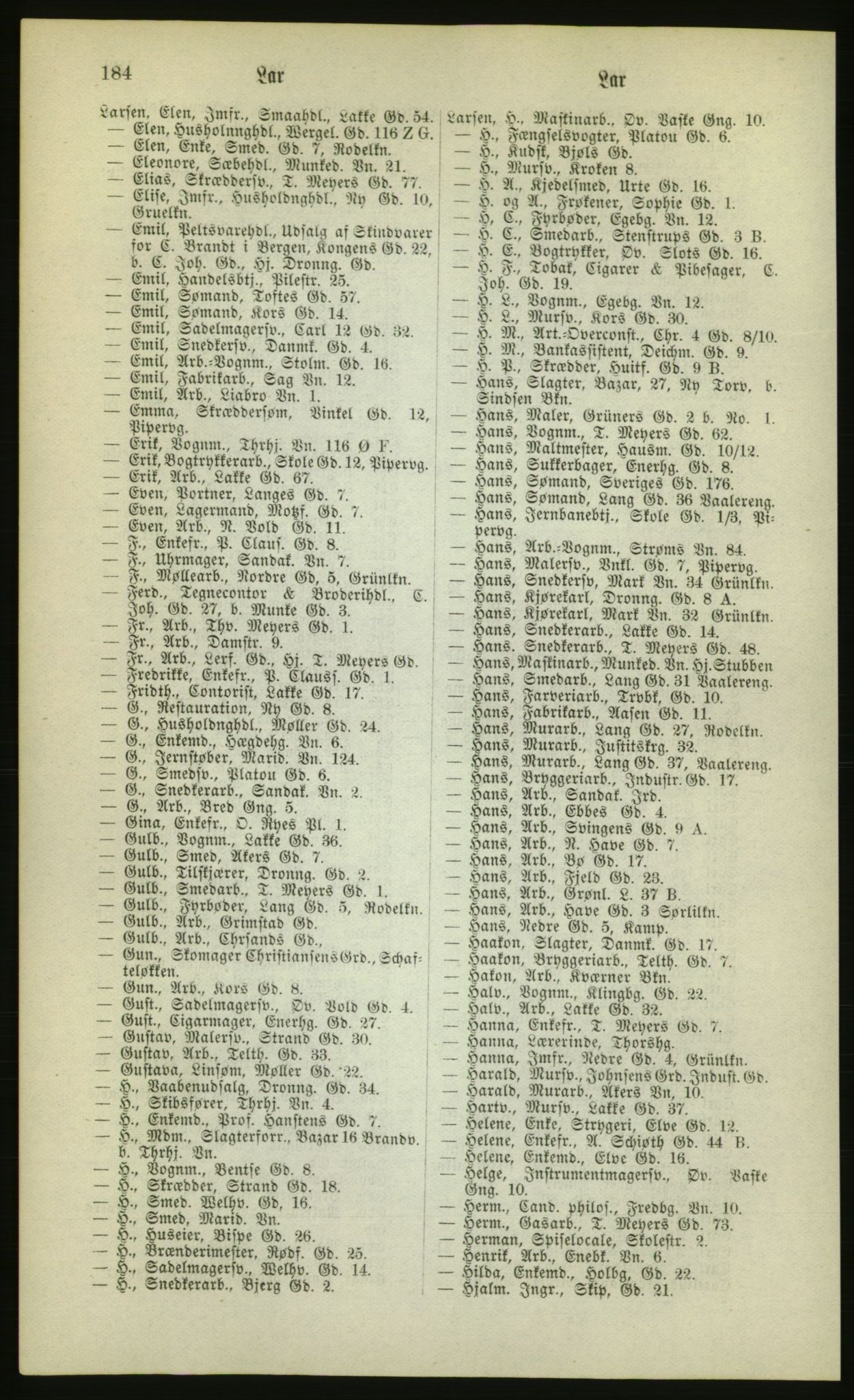 Kristiania/Oslo adressebok, PUBL/-, 1880, s. 184