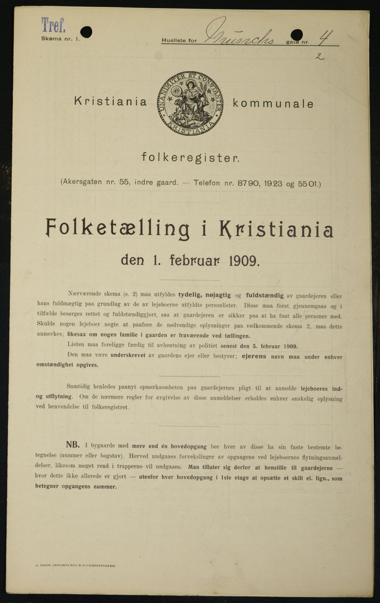 OBA, Kommunal folketelling 1.2.1909 for Kristiania kjøpstad, 1909, s. 60329