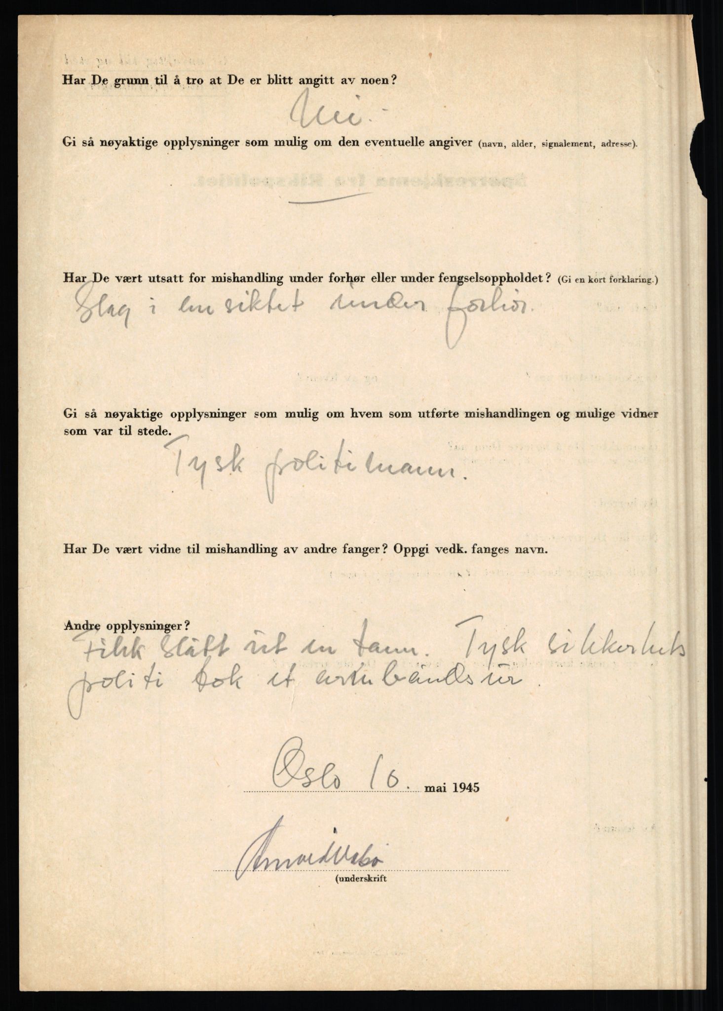 Rikspolitisjefen, AV/RA-S-1560/L/L0017: Tidemann, Hermann G. - Veum, Tjostolv, 1940-1945, s. 791
