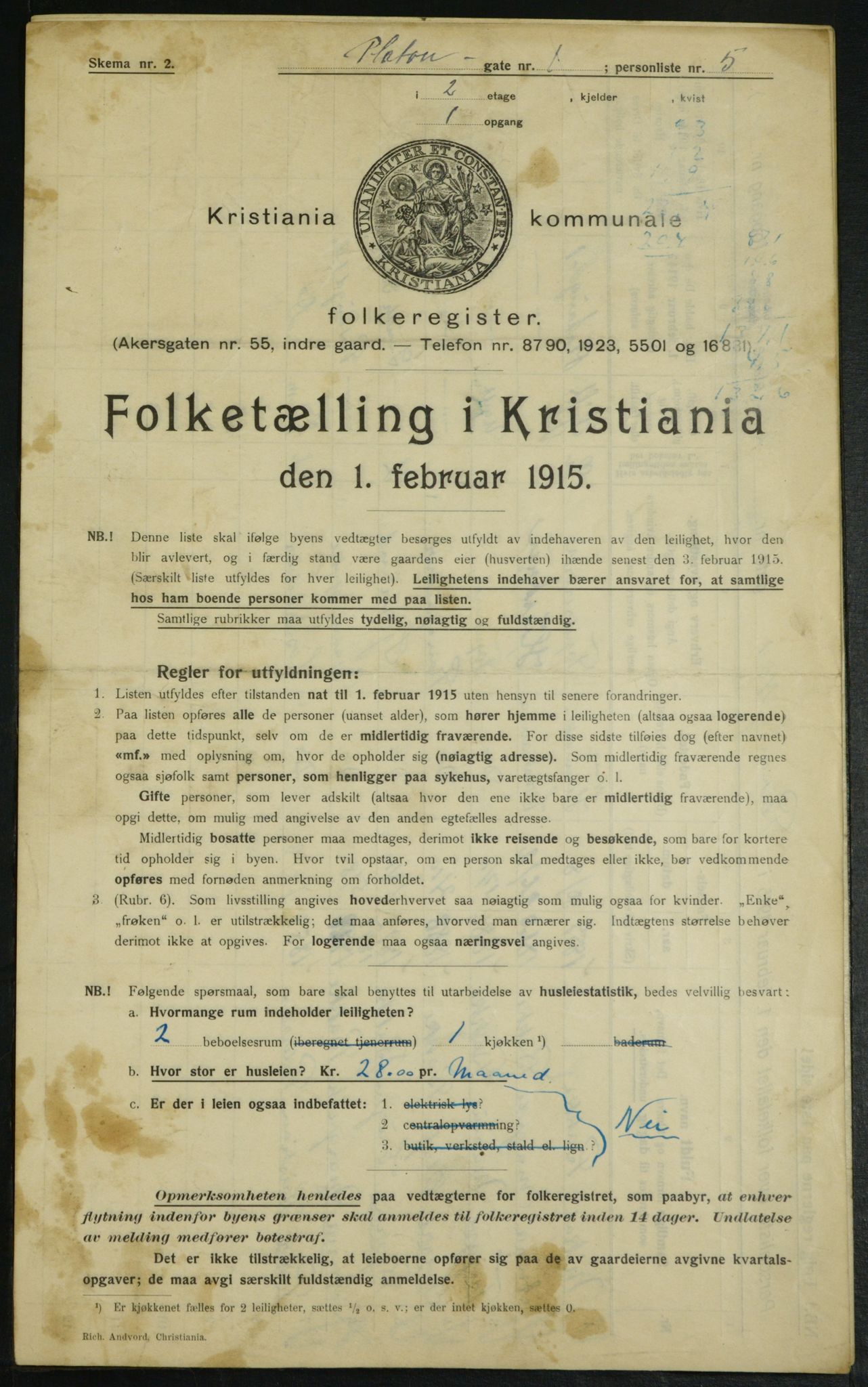 OBA, Kommunal folketelling 1.2.1915 for Kristiania, 1915, s. 79589