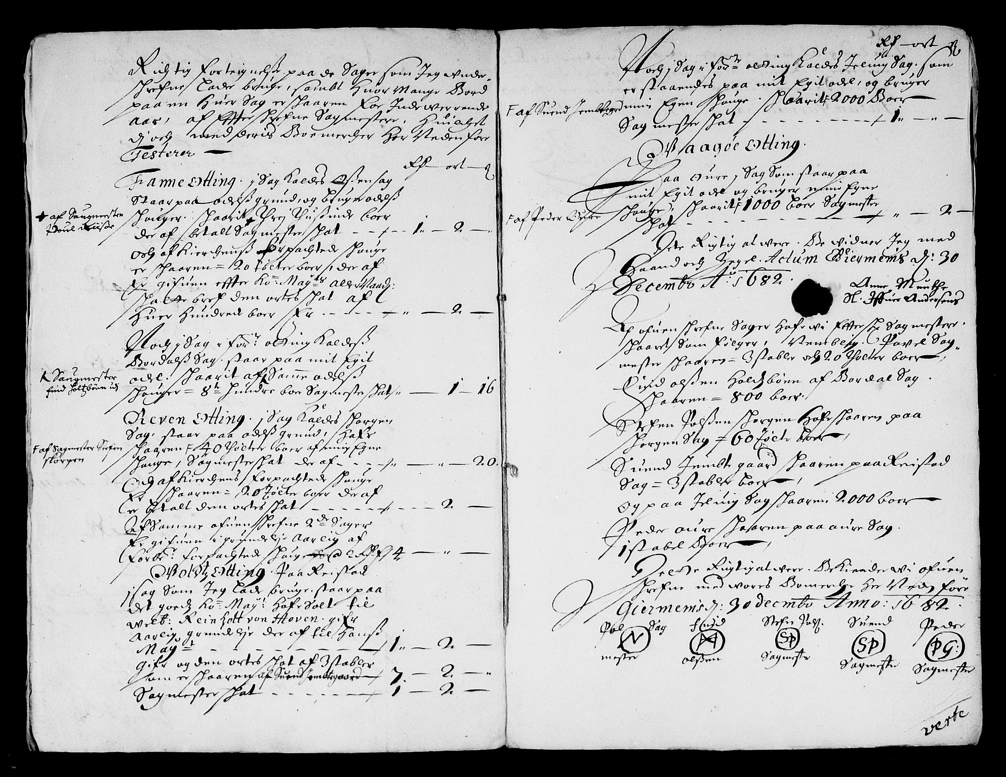 Rentekammeret inntil 1814, Reviderte regnskaper, Stiftamtstueregnskaper, Trondheim stiftamt og Nordland amt, AV/RA-EA-6044/R/Rg/L0068b: Trondheim stiftamt og Nordland amt, 1682