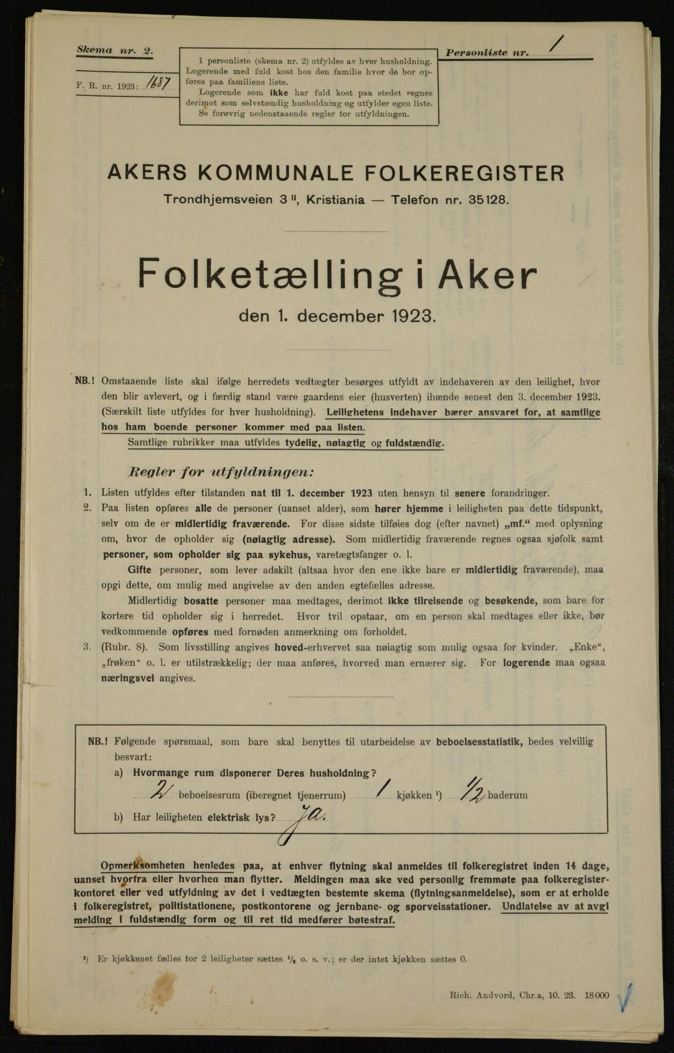 , Kommunal folketelling 1.12.1923 for Aker, 1923, s. 46239