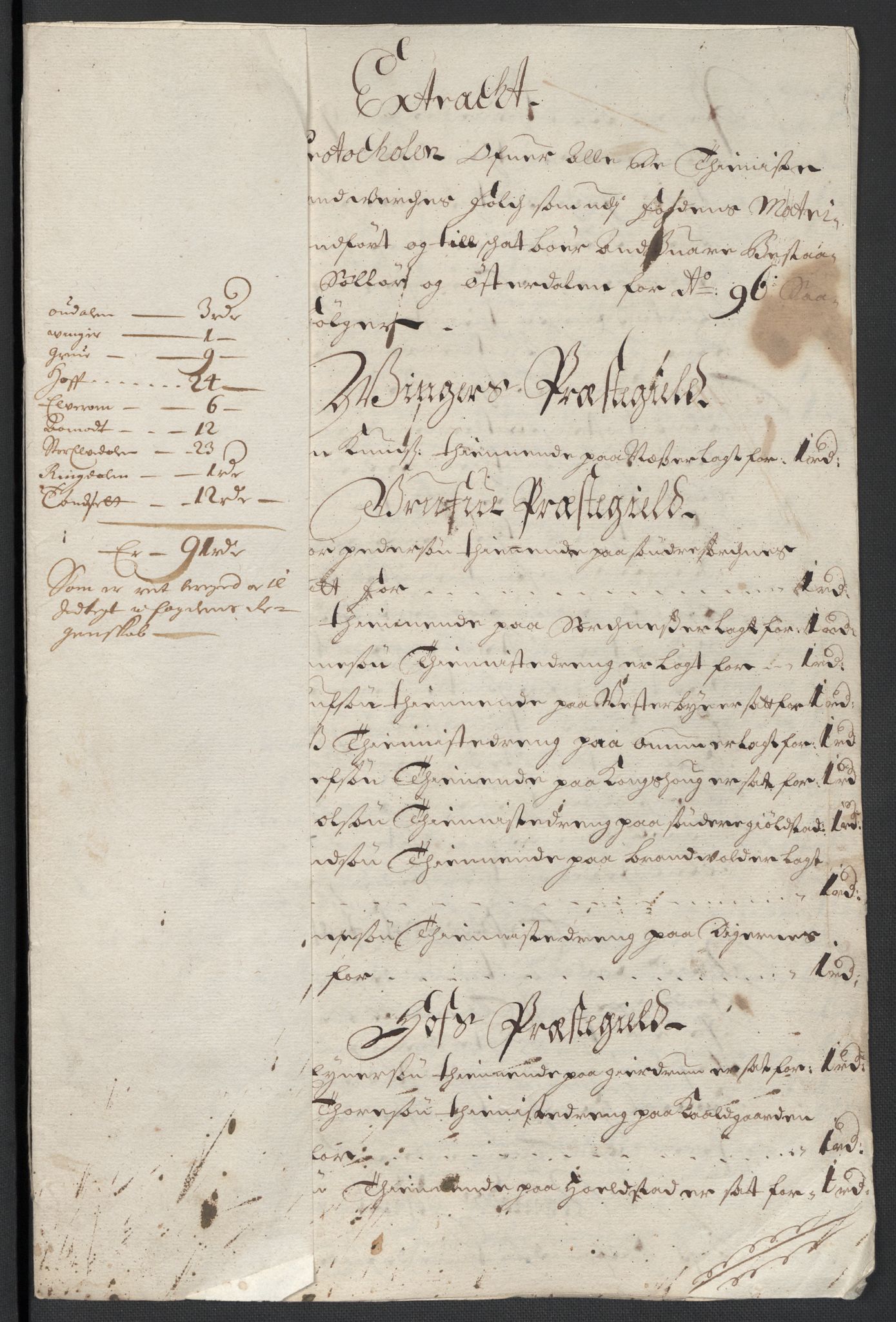 Rentekammeret inntil 1814, Reviderte regnskaper, Fogderegnskap, AV/RA-EA-4092/R13/L0834: Fogderegnskap Solør, Odal og Østerdal, 1696, s. 292