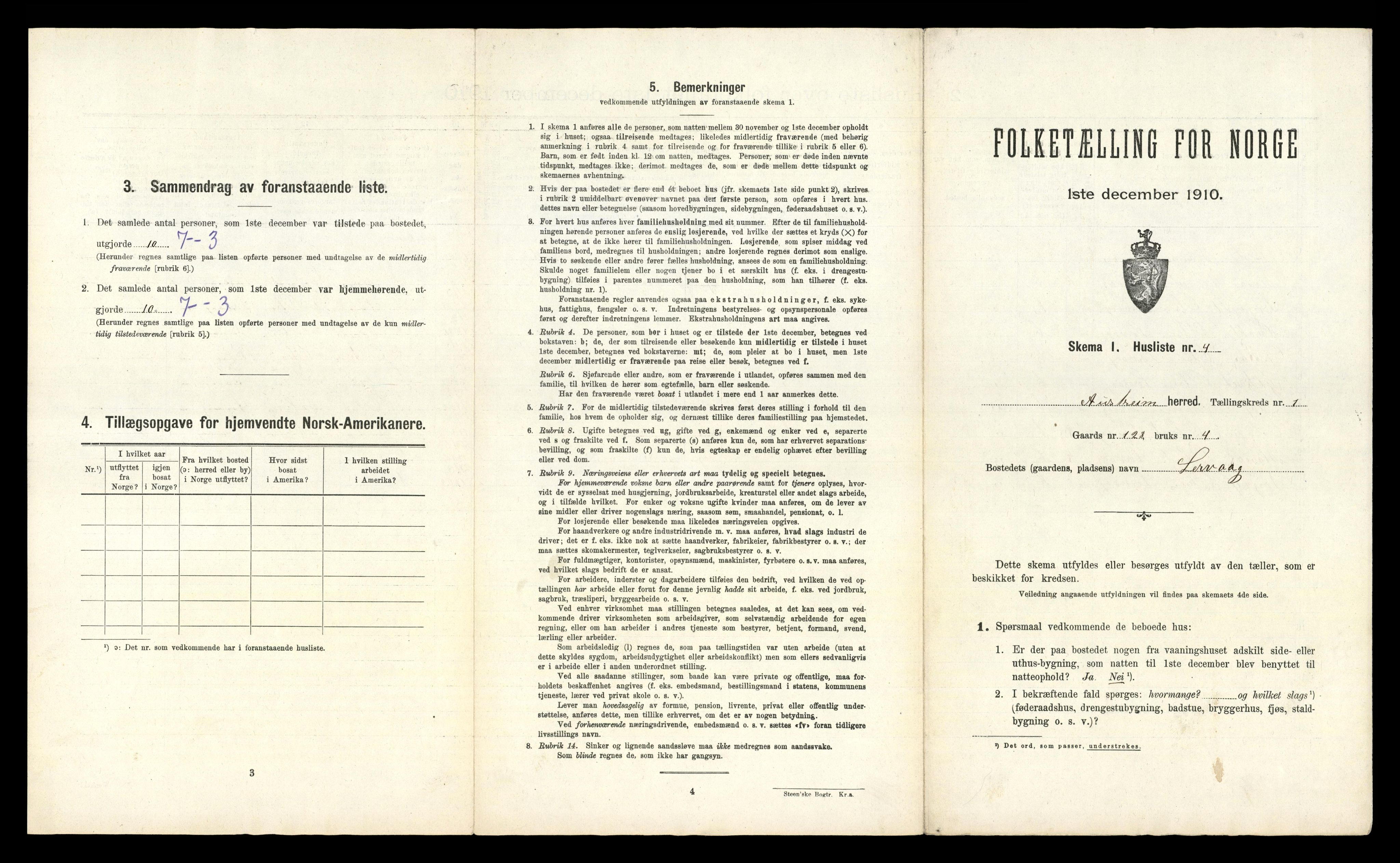 RA, Folketelling 1910 for 1264 Austrheim herred, 1910, s. 48