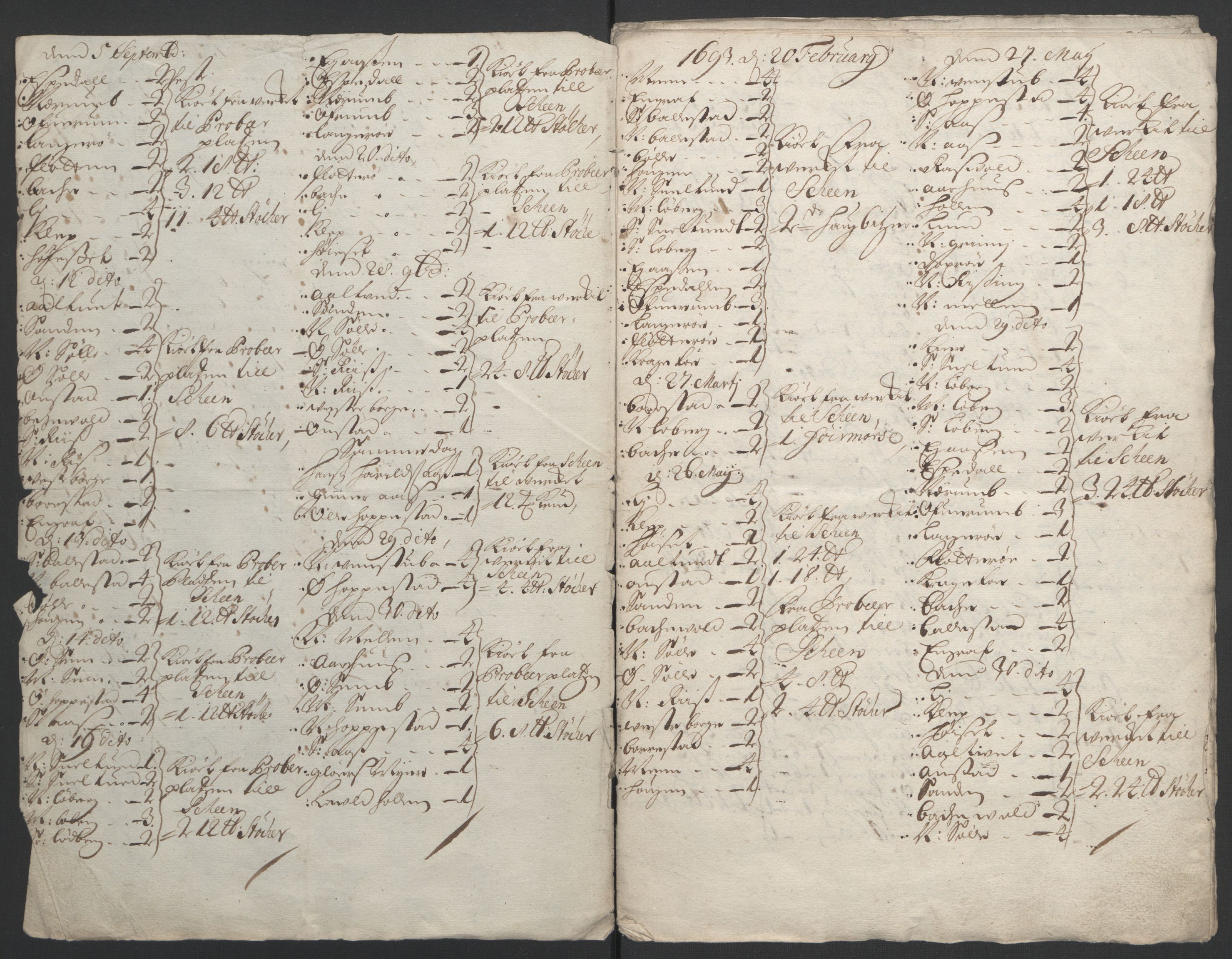 Rentekammeret inntil 1814, Reviderte regnskaper, Fogderegnskap, RA/EA-4092/R36/L2093: Fogderegnskap Øvre og Nedre Telemark og Bamble, 1695, s. 549