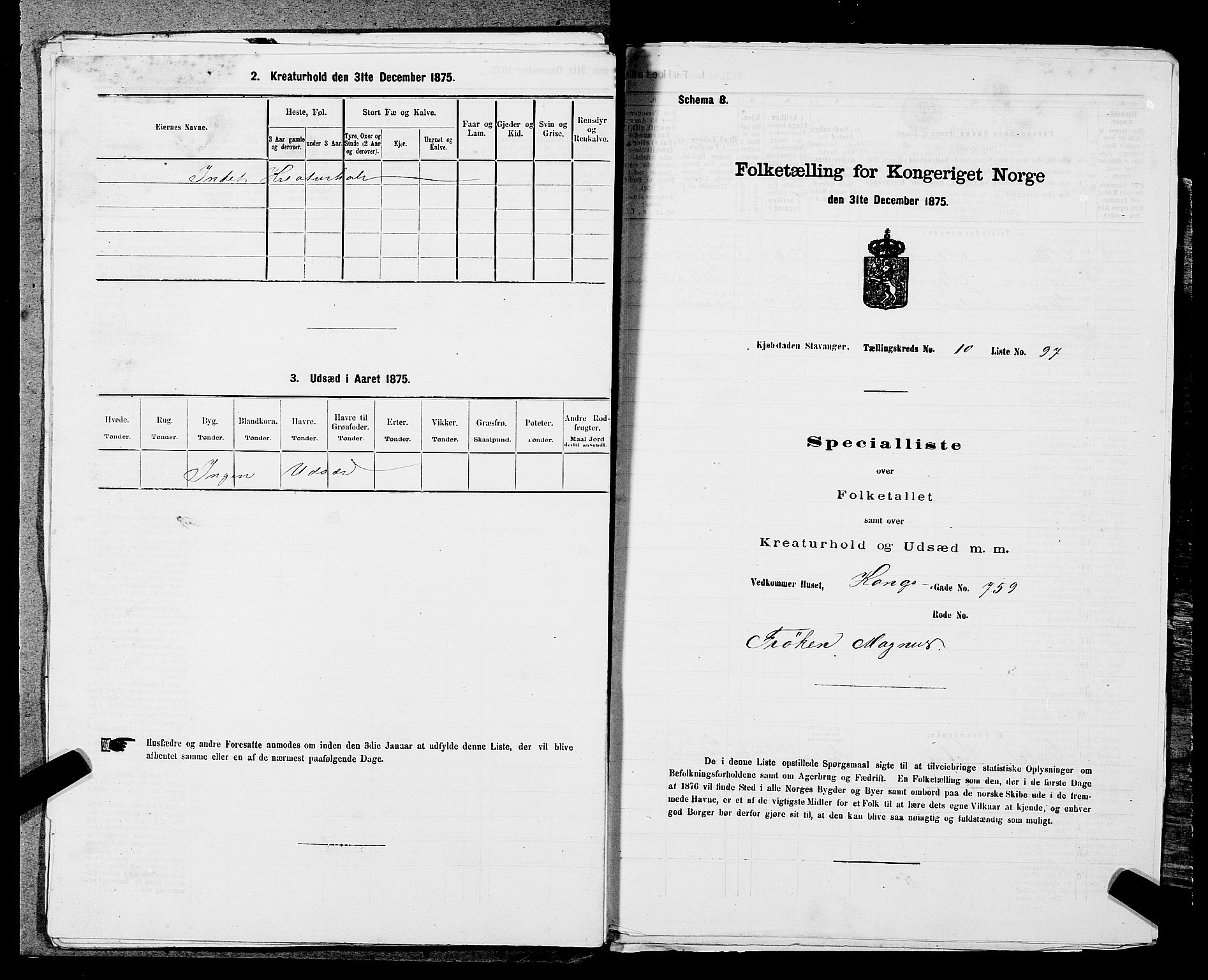 SAST, Folketelling 1875 for 1103 Stavanger kjøpstad, 1875, s. 2034