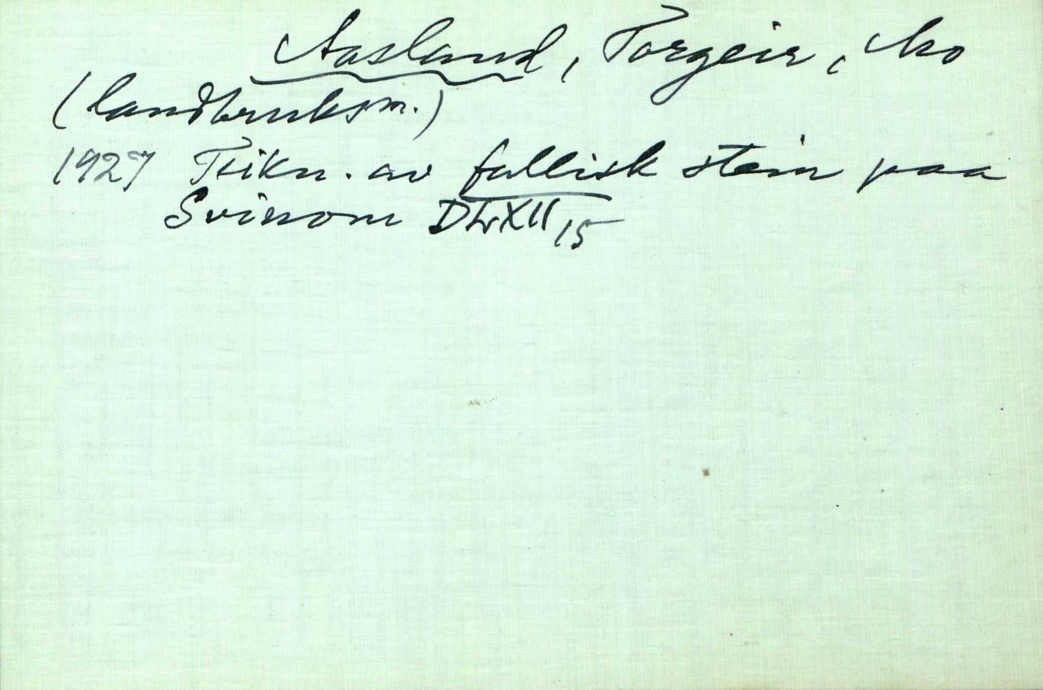 Rikard Berge, TEMU/TGM-A-1003/I/L0028: Personregister- Å, 1910-1950