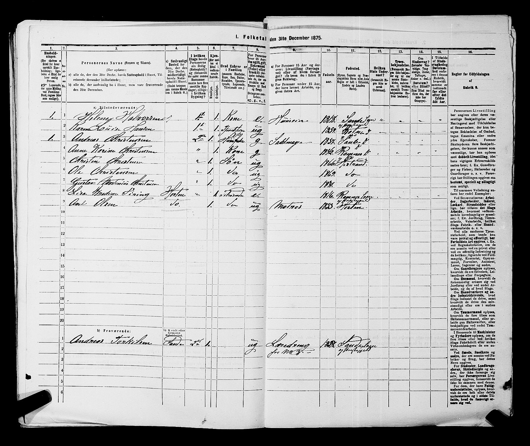 SAKO, Folketelling 1875 for 0702P Holmestrand prestegjeld, 1875, s. 365
