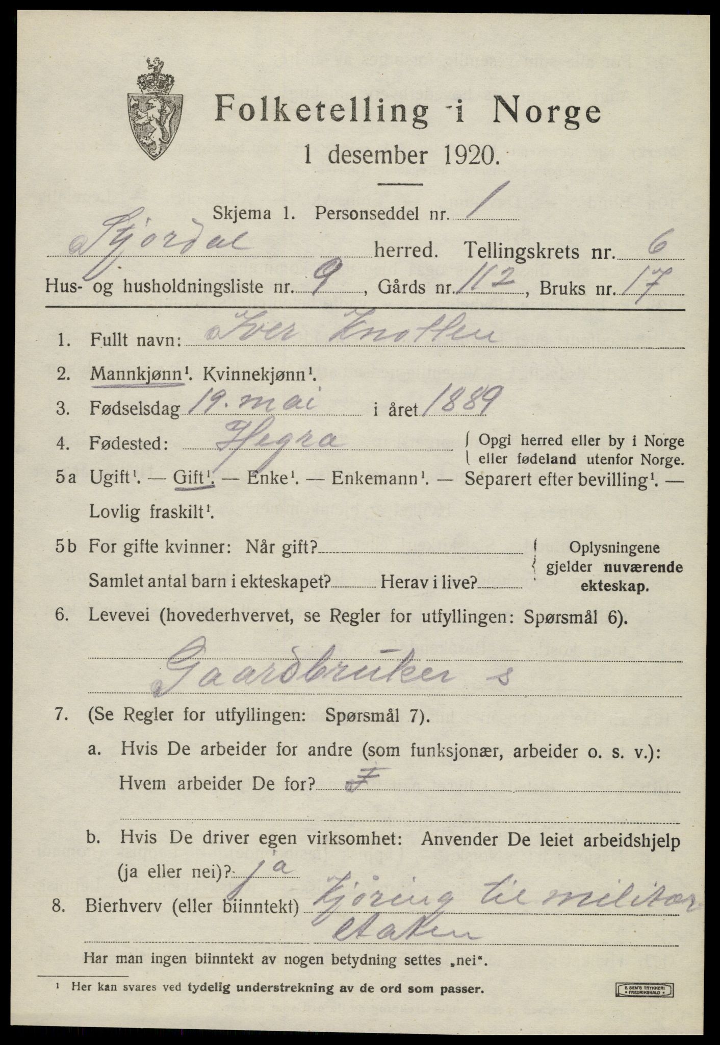 SAT, Folketelling 1920 for 1714 Stjørdal herred, 1920, s. 6728