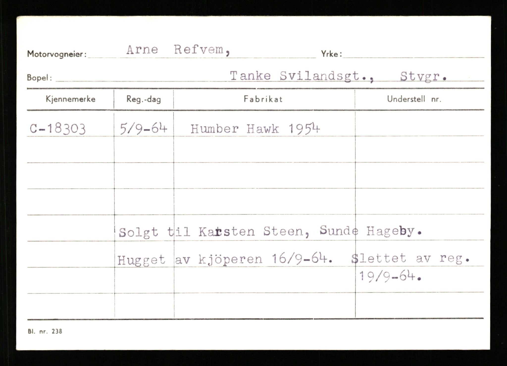 Stavanger trafikkstasjon, AV/SAST-A-101942/0/G/L0004: Registreringsnummer: 15497 - 22957, 1930-1971, s. 1281