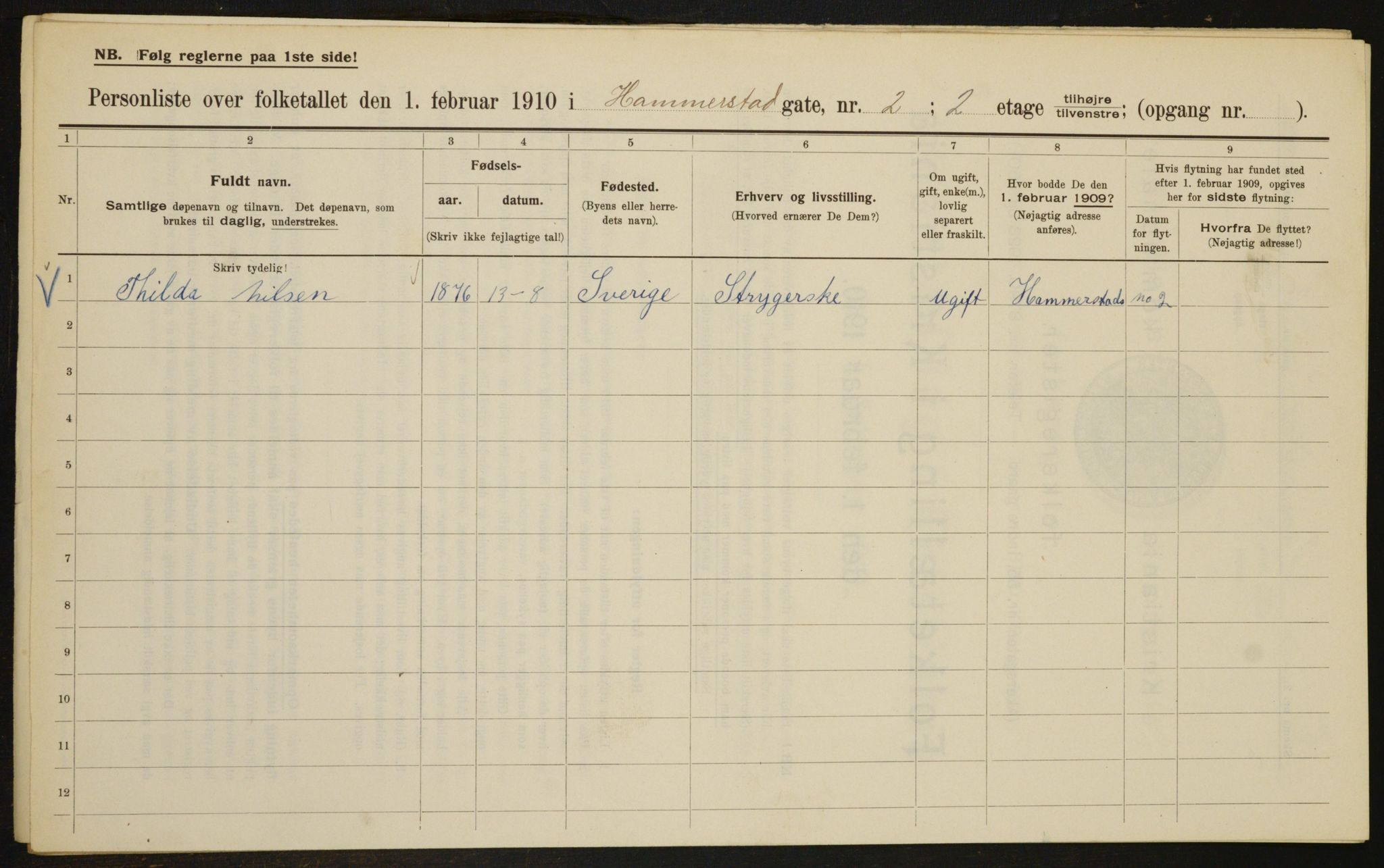 OBA, Kommunal folketelling 1.2.1910 for Kristiania, 1910, s. 32393