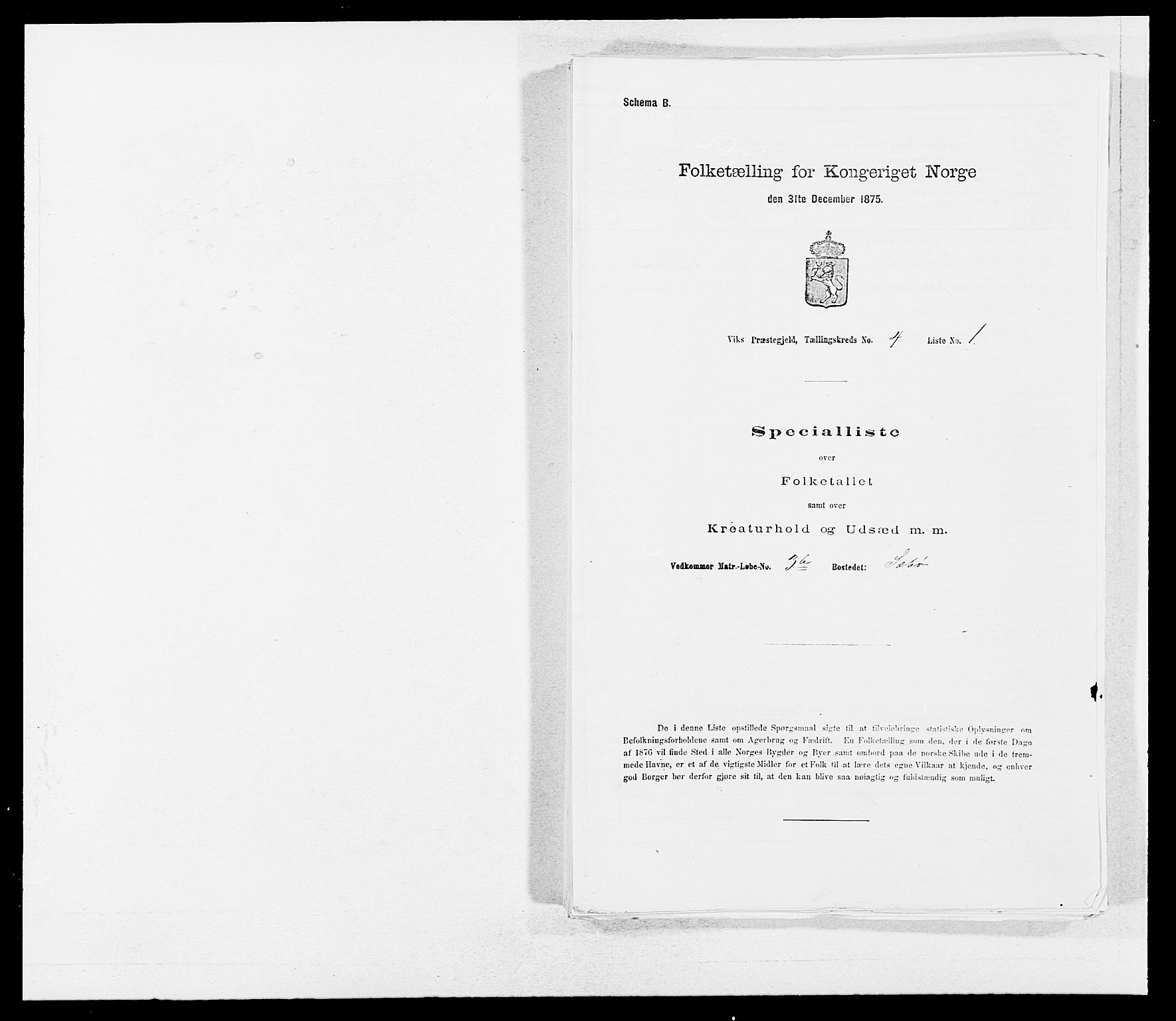 SAB, Folketelling 1875 for 1417P Vik prestegjeld, 1875, s. 384