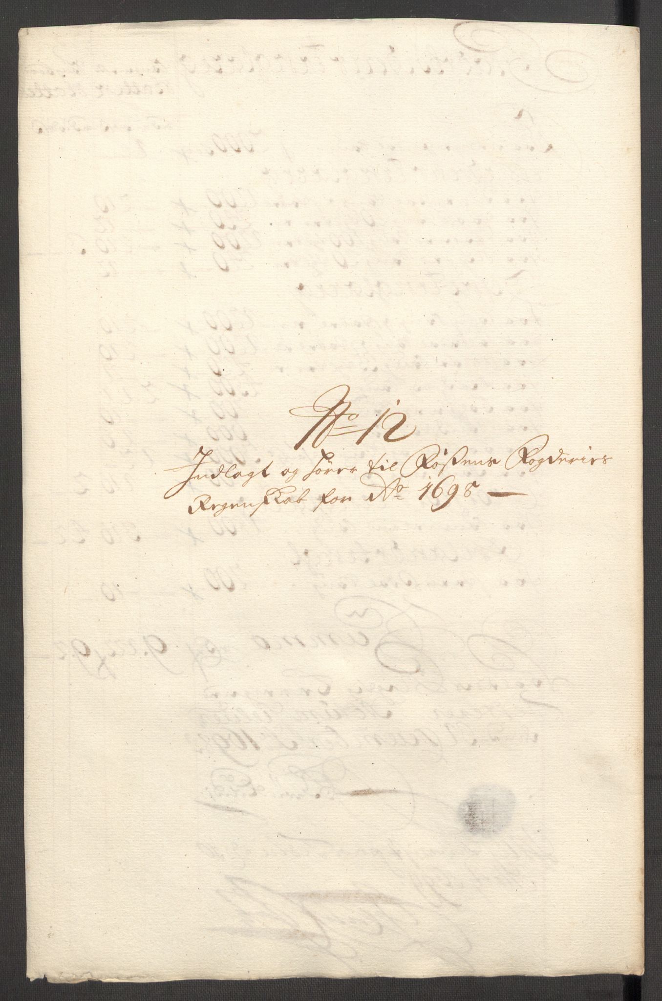 Rentekammeret inntil 1814, Reviderte regnskaper, Fogderegnskap, AV/RA-EA-4092/R57/L3853: Fogderegnskap Fosen, 1698-1699, s. 156