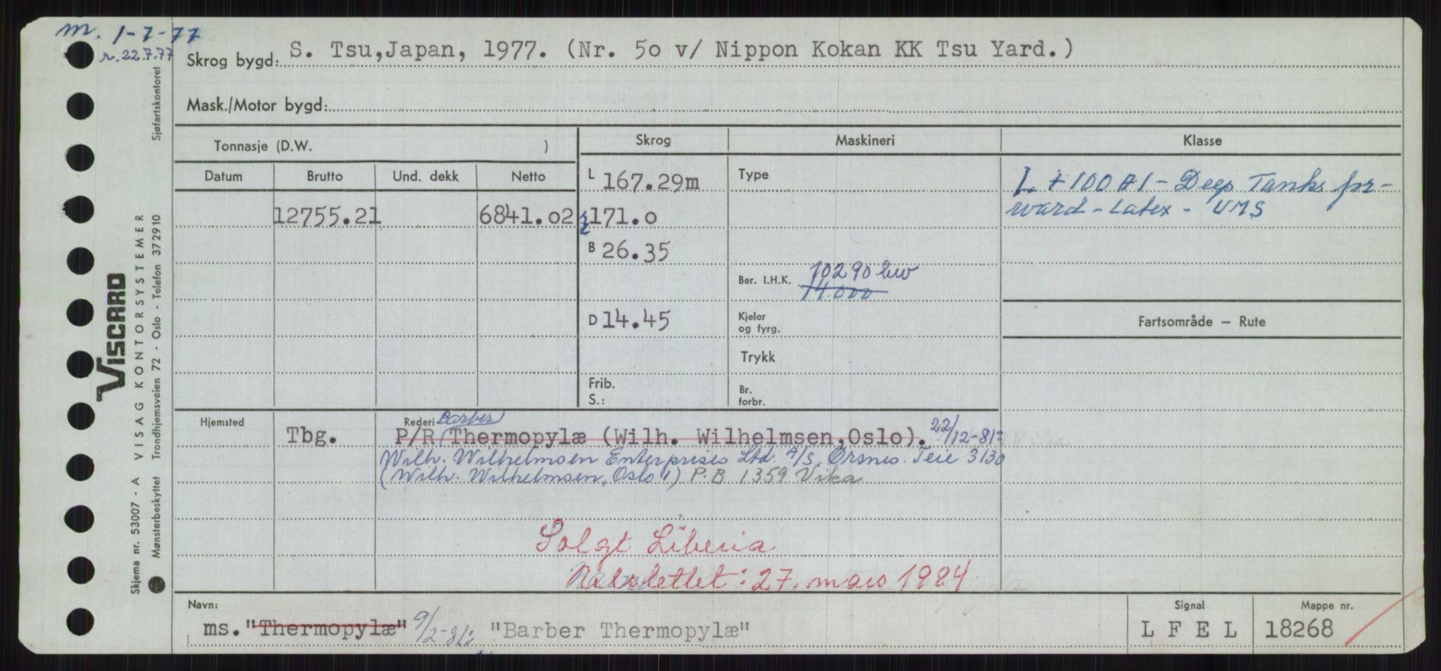 Sjøfartsdirektoratet med forløpere, Skipsmålingen, RA/S-1627/H/Hd/L0003: Fartøy, B-Bev, s. 247