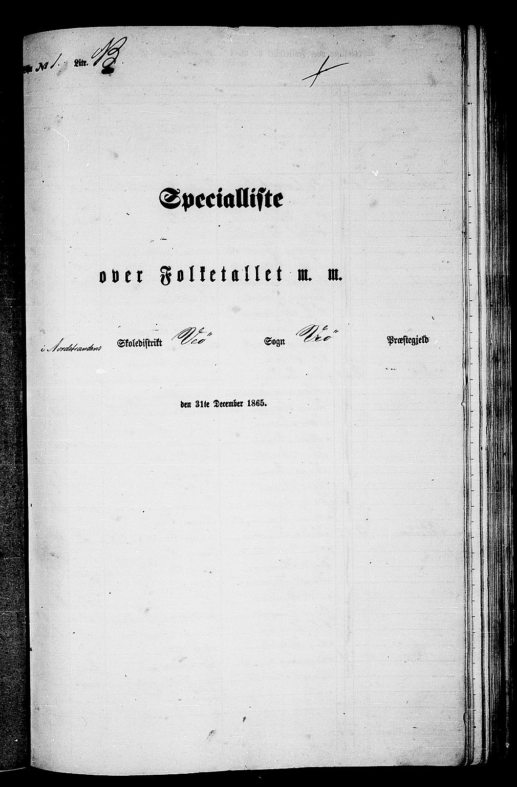 RA, Folketelling 1865 for 1541P Veøy prestegjeld, 1865, s. 19