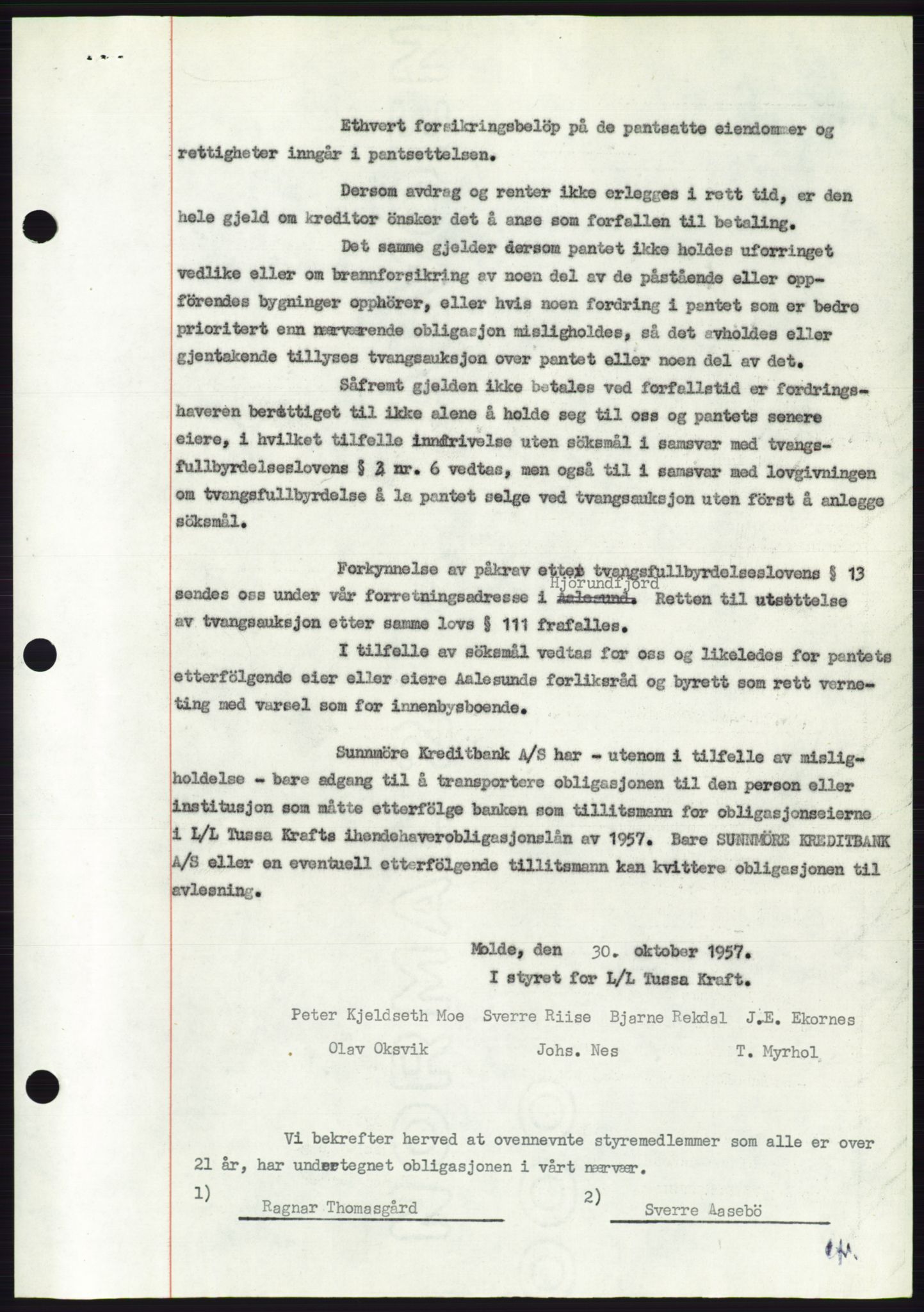 Søre Sunnmøre sorenskriveri, AV/SAT-A-4122/1/2/2C/L0130: Pantebok nr. 18B, 1957-1958, Dagboknr: 2741/1957