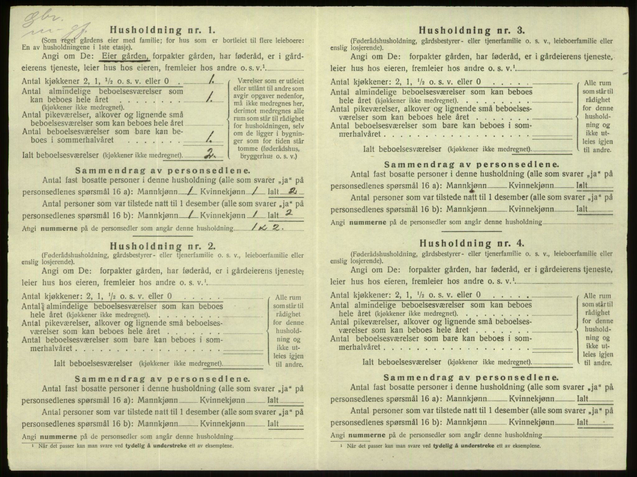 SAB, Folketelling 1920 for 1445 Gloppen herred, 1920, s. 153