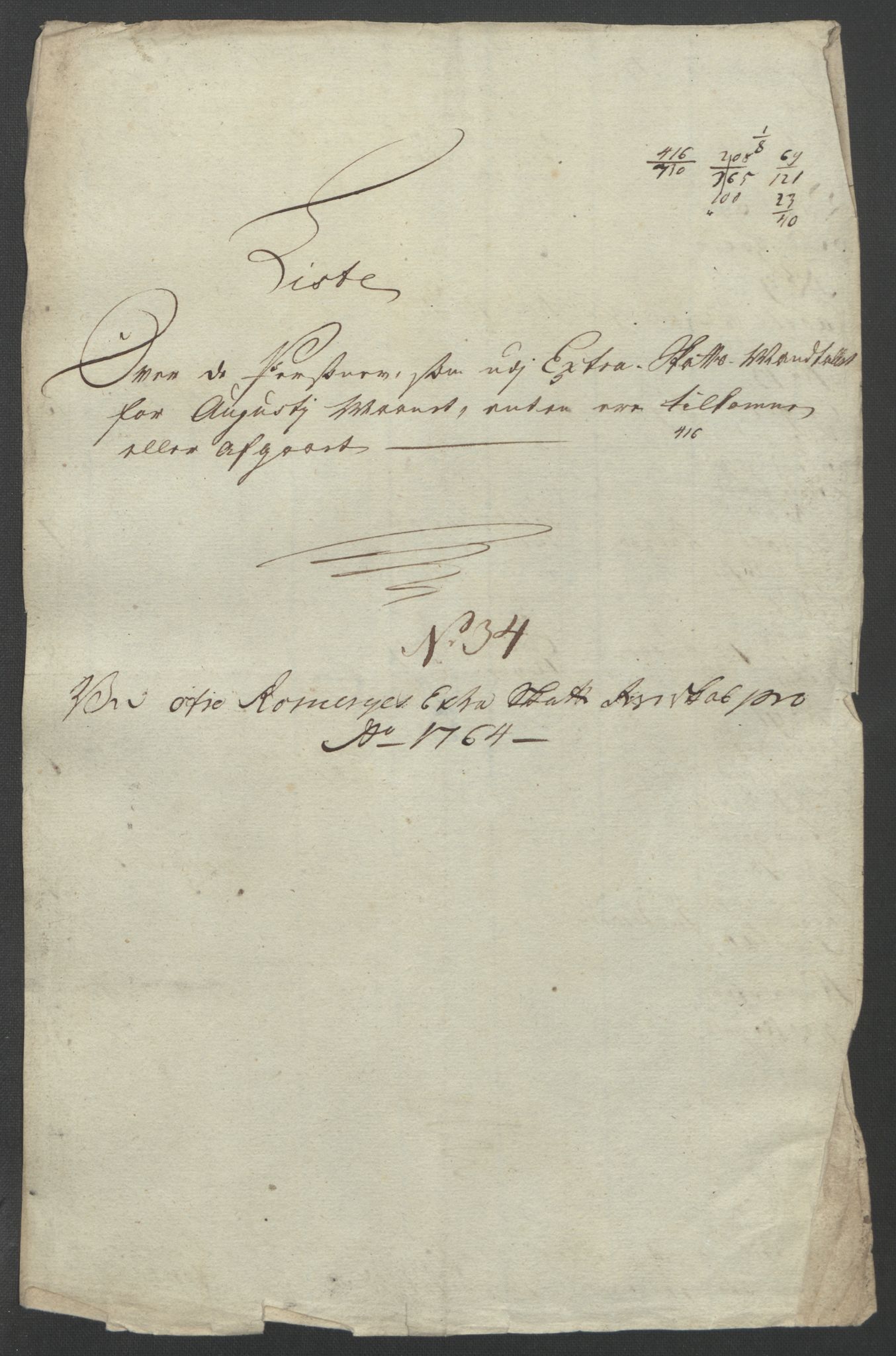 Rentekammeret inntil 1814, Reviderte regnskaper, Fogderegnskap, RA/EA-4092/R12/L0804: Ekstraskatten Øvre Romerike, 1764, s. 50