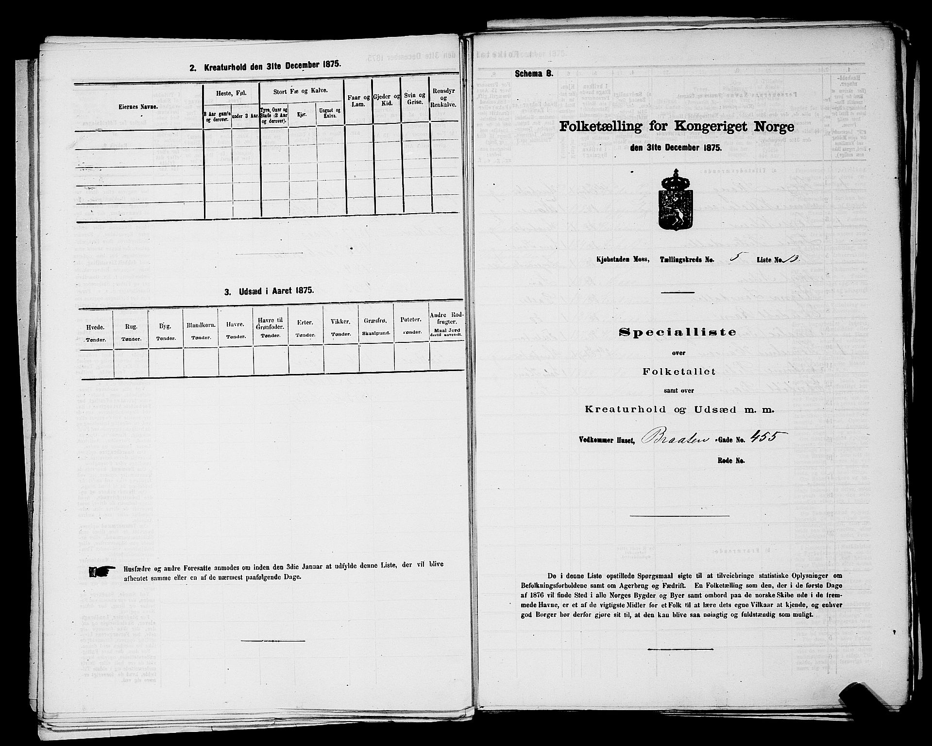 RA, Folketelling 1875 for 0104B Moss prestegjeld, Moss kjøpstad, 1875, s. 836