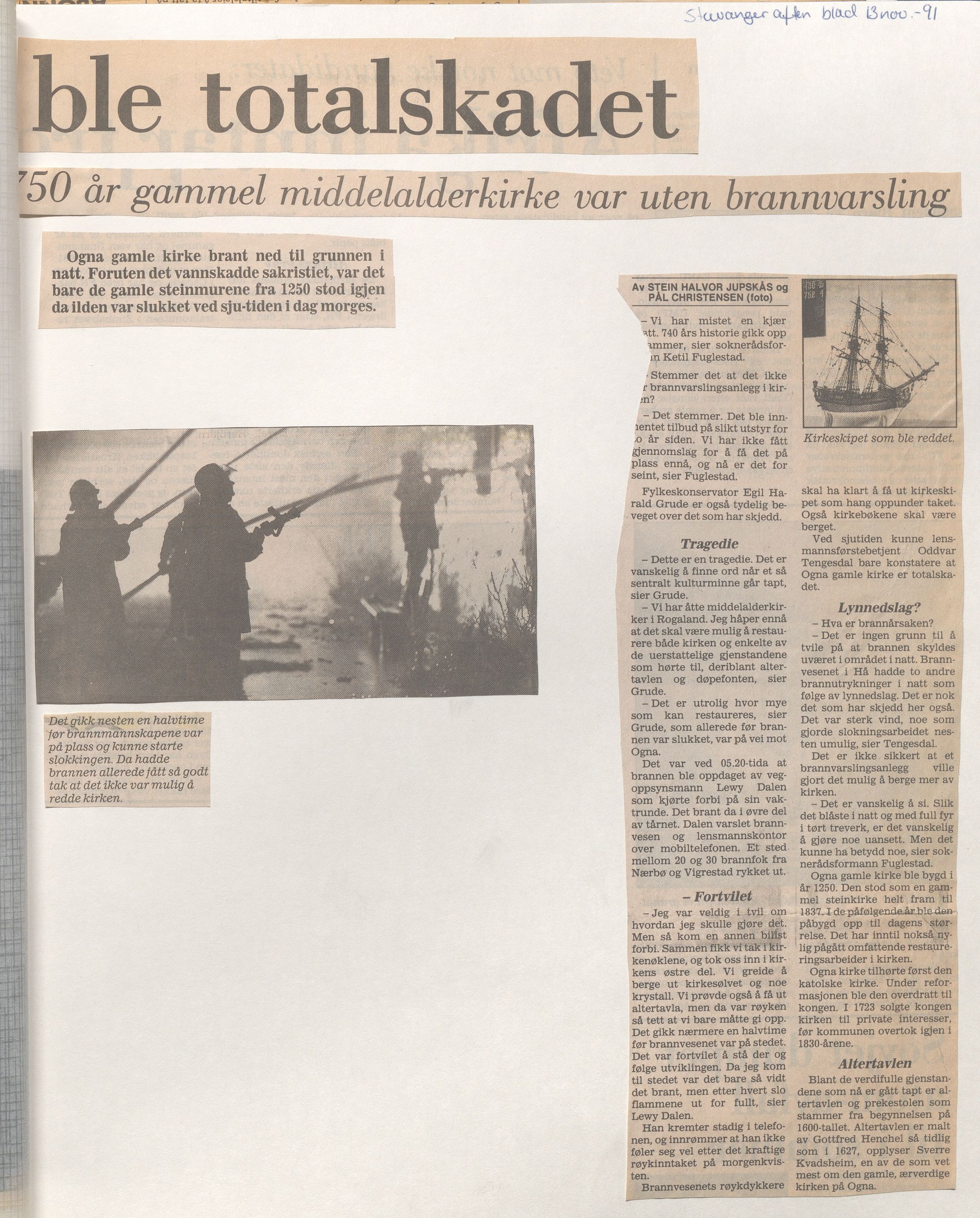 Hå kommune - Kulturetaten, IKAR/A-304/Ub/Ubc/L0005: Avisutklipp - Diverse , 1991-1992