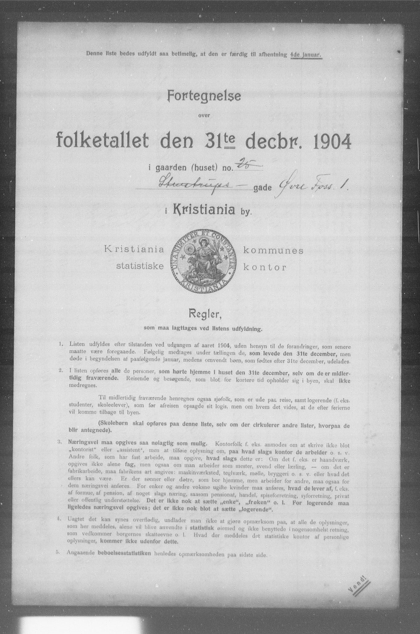 OBA, Kommunal folketelling 31.12.1904 for Kristiania kjøpstad, 1904, s. 24248