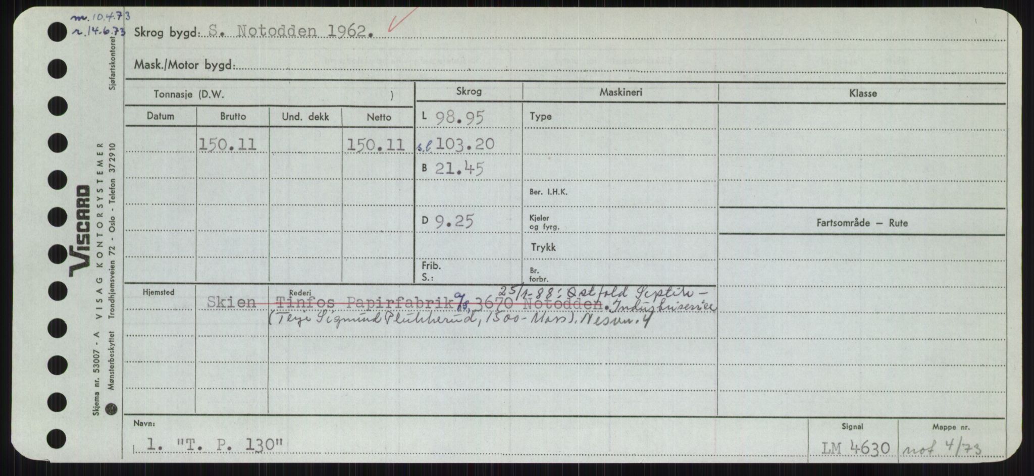 Sjøfartsdirektoratet med forløpere, Skipsmålingen, AV/RA-S-1627/H/Hc/L0001: Lektere, A-Y, s. 463