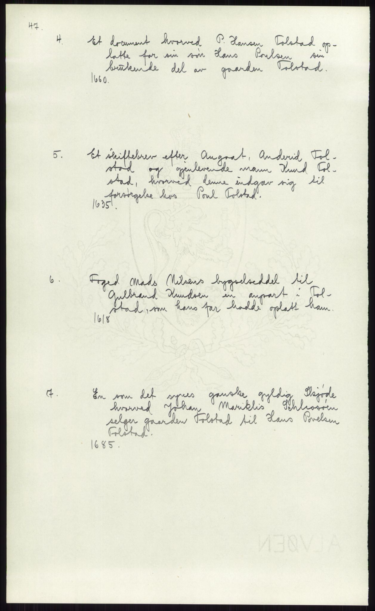Samlinger til kildeutgivelse, Diplomavskriftsamlingen, AV/RA-EA-4053/H/Ha, s. 2634