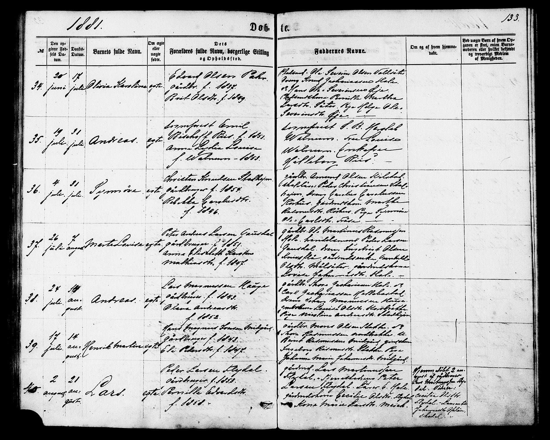 Ministerialprotokoller, klokkerbøker og fødselsregistre - Møre og Romsdal, AV/SAT-A-1454/517/L0226: Ministerialbok nr. 517A06, 1862-1881, s. 133