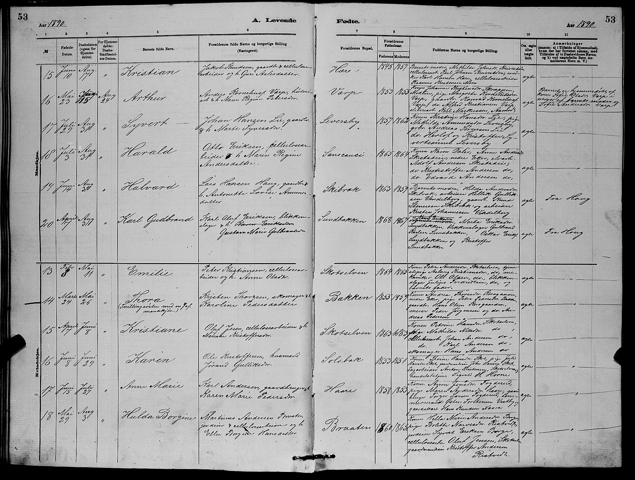 Eiker kirkebøker, AV/SAKO-A-4/G/Gb/L0003: Klokkerbok nr. II 3, 1880-1893, s. 53