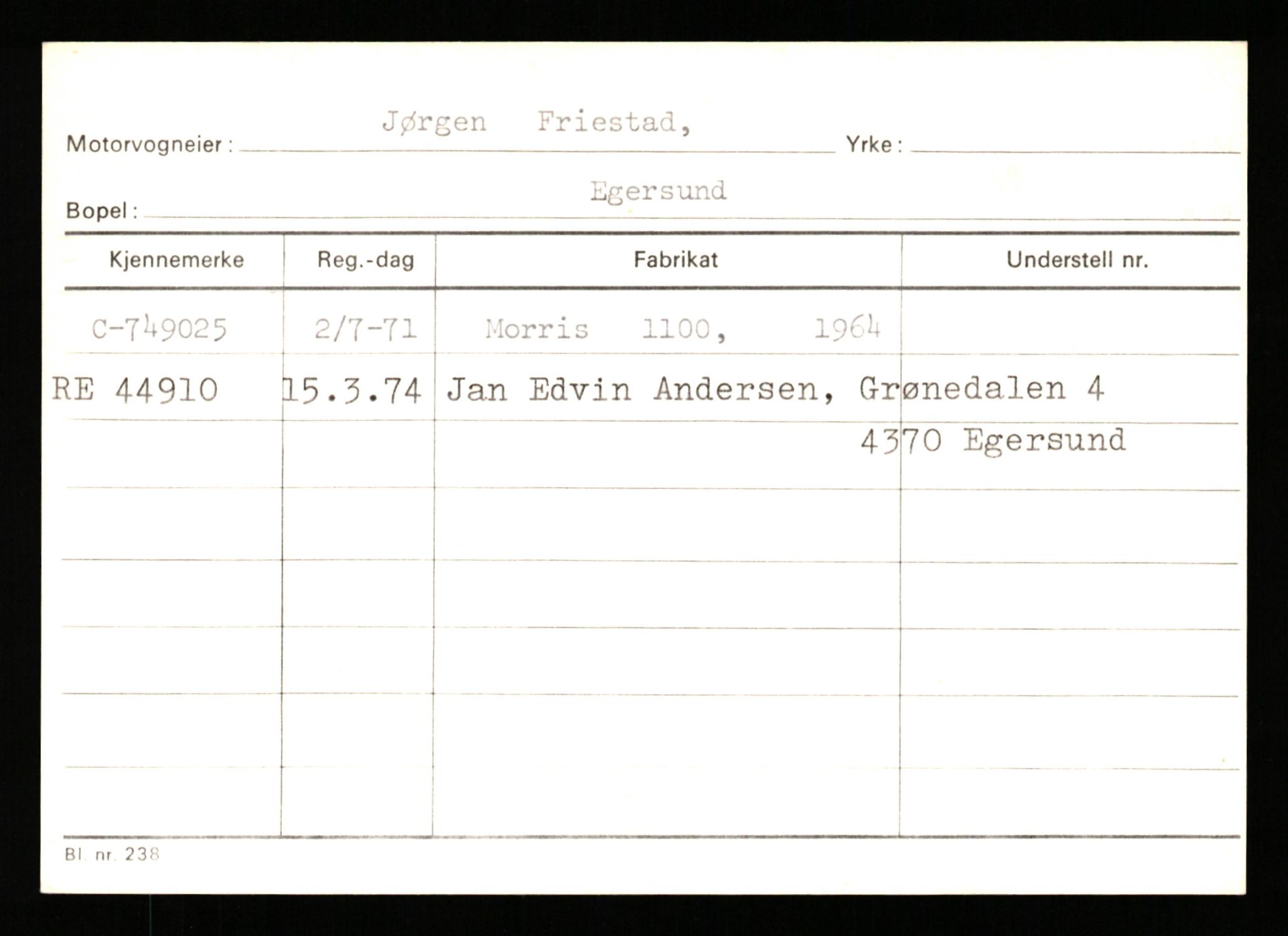 Stavanger trafikkstasjon, SAST/A-101942/0/G/L0012: Registreringsnummer: 363571 - 800000, 1930-1971, s. 2923