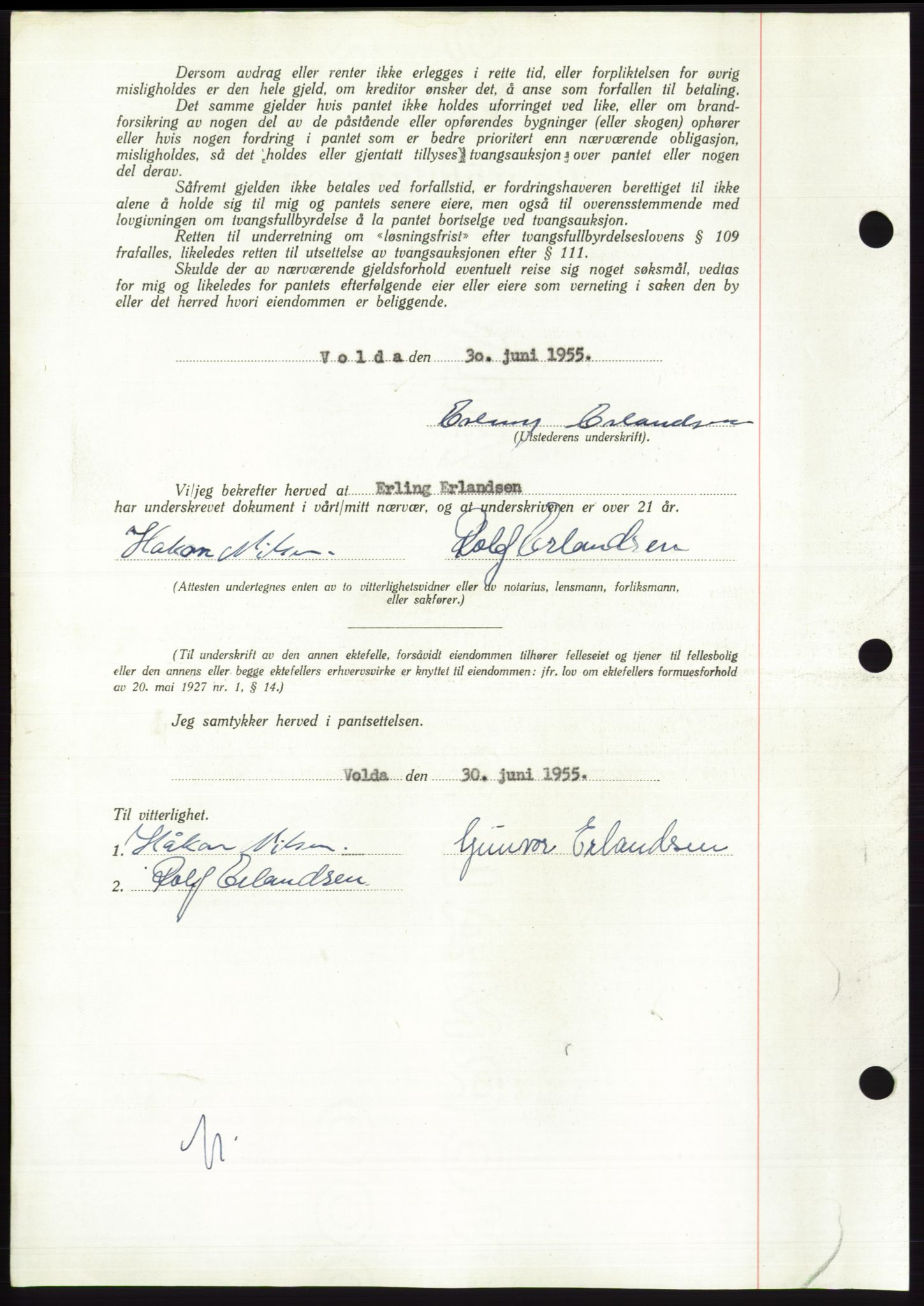 Søre Sunnmøre sorenskriveri, AV/SAT-A-4122/1/2/2C/L0130: Pantebok nr. 18B, 1957-1958, Dagboknr: 3211/1957