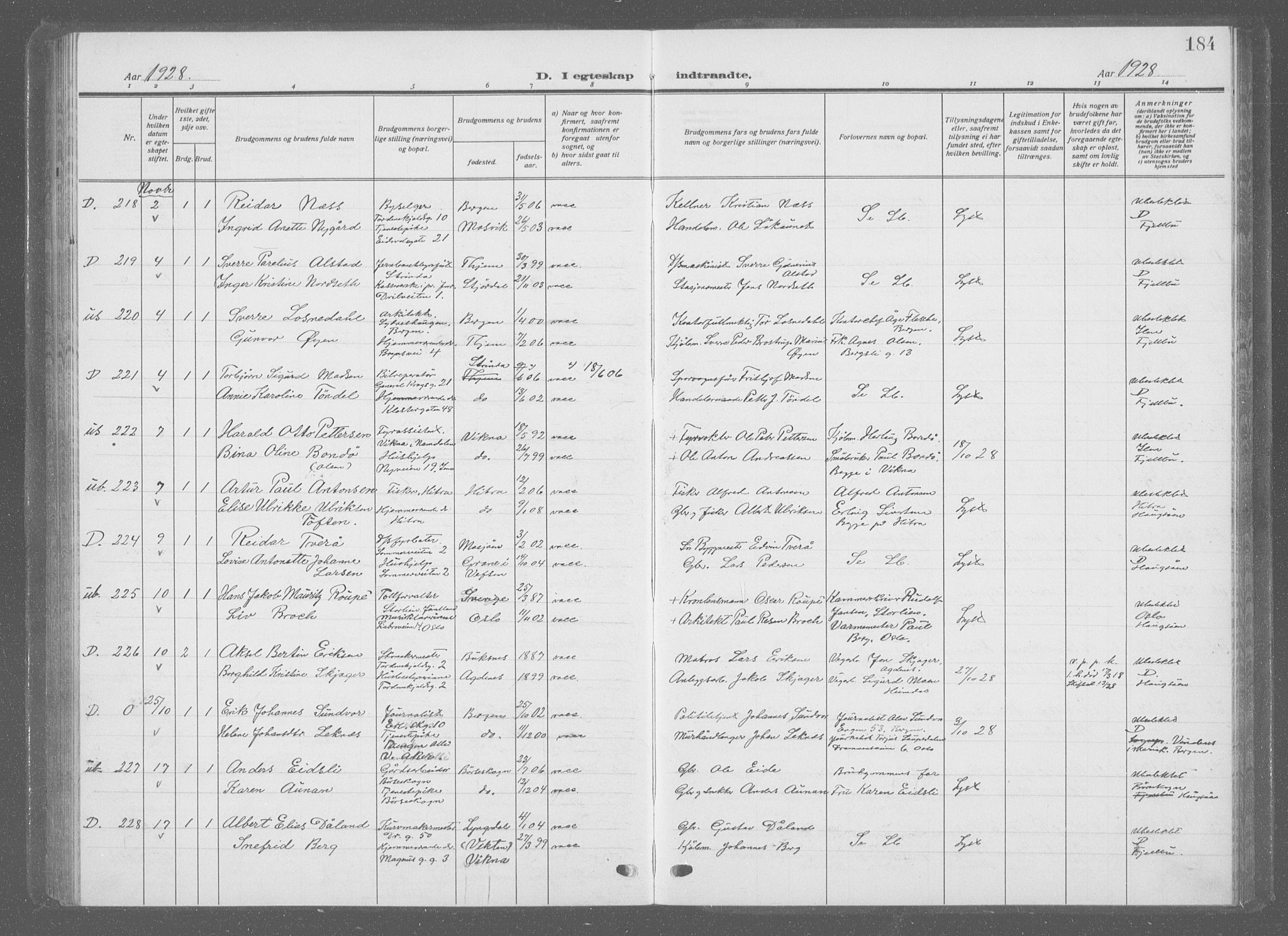 Ministerialprotokoller, klokkerbøker og fødselsregistre - Sør-Trøndelag, SAT/A-1456/601/L0098: Klokkerbok nr. 601C16, 1921-1934, s. 184