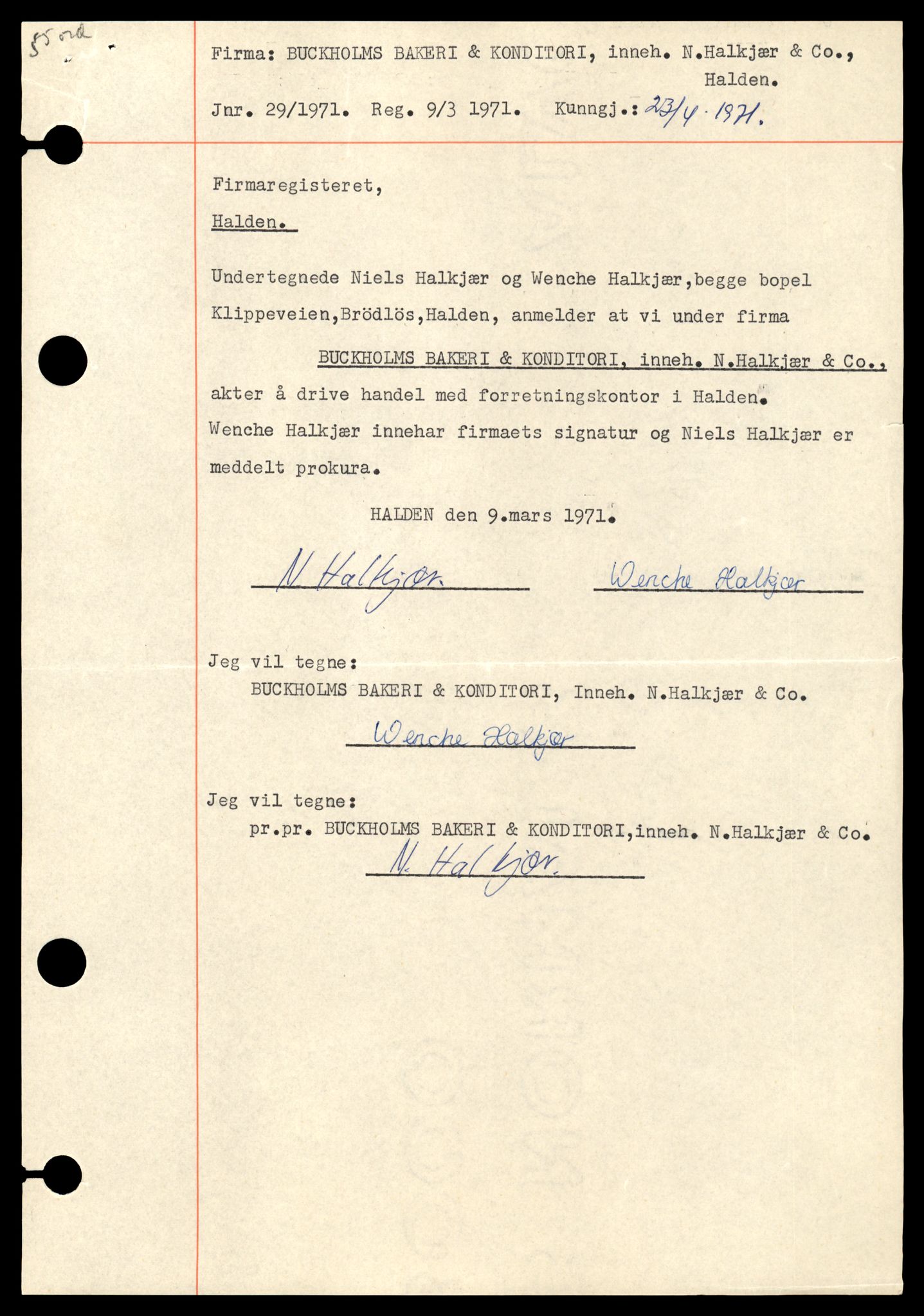 Halden tingrett, AV/SAT-A-10067/K/Kb/Kba/L0004: Enkeltmannsforetak, 1972-1978