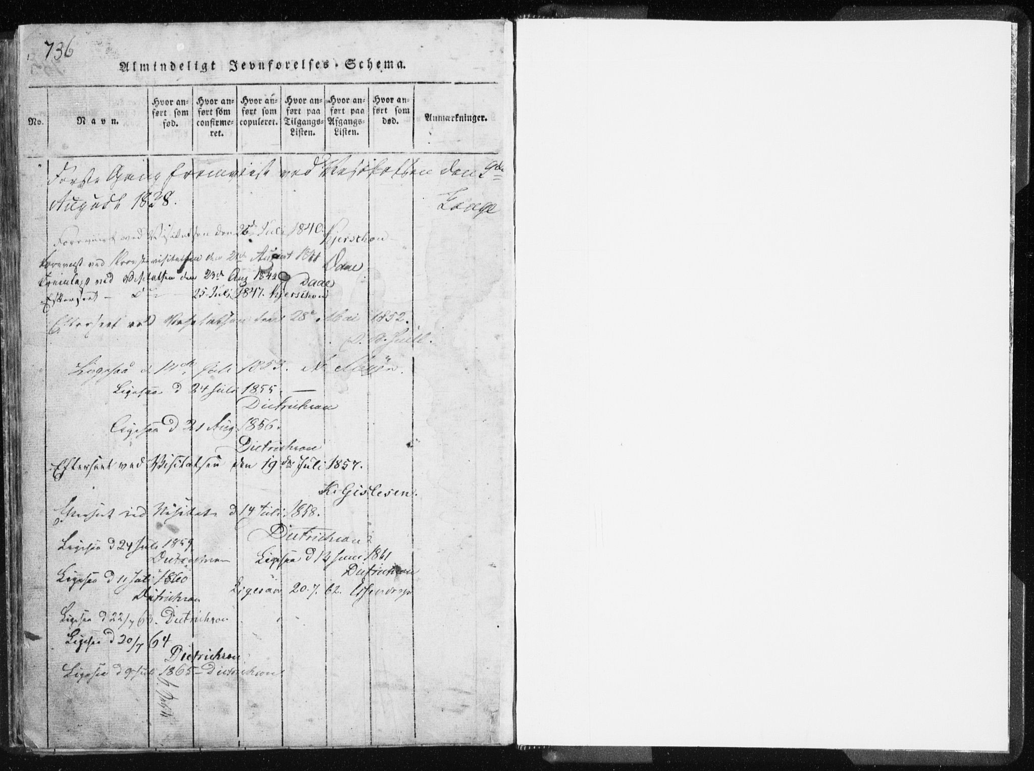 Ministerialprotokoller, klokkerbøker og fødselsregistre - Nordland, AV/SAT-A-1459/897/L1411: Klokkerbok nr. 897C01, 1820-1866, s. 736-737