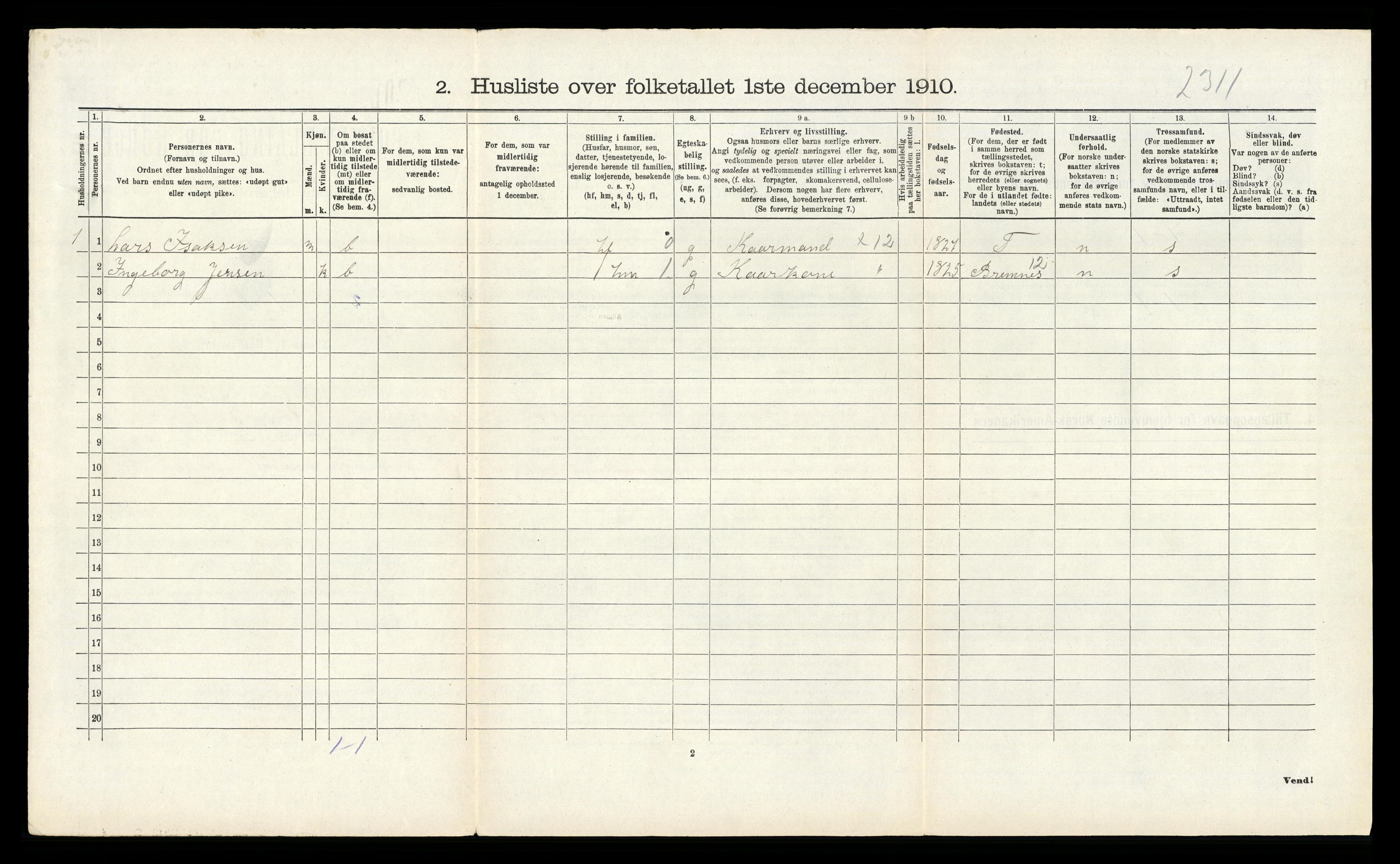 RA, Folketelling 1910 for 1222 Fitjar herred, 1910, s. 516