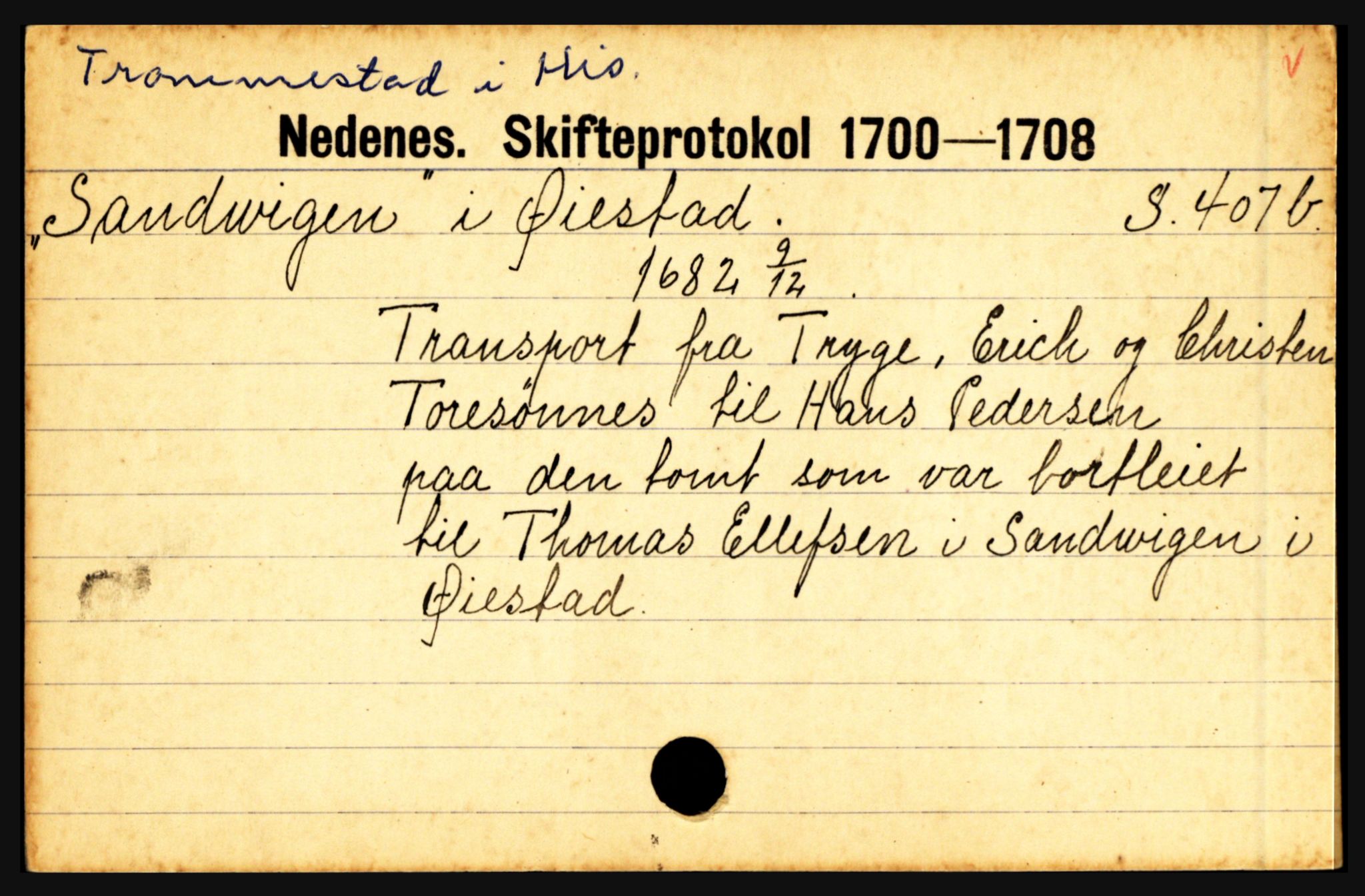 Nedenes sorenskriveri før 1824, AV/SAK-1221-0007/H, s. 30489