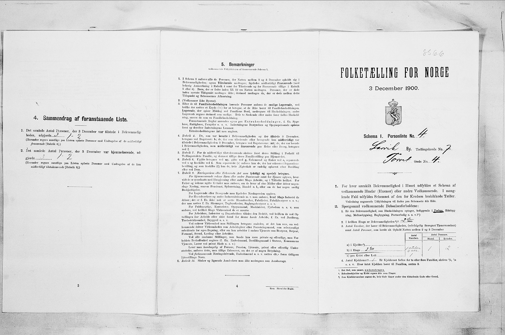 RA, Folketelling 1900 for 0707 Larvik kjøpstad, 1900, s. 637