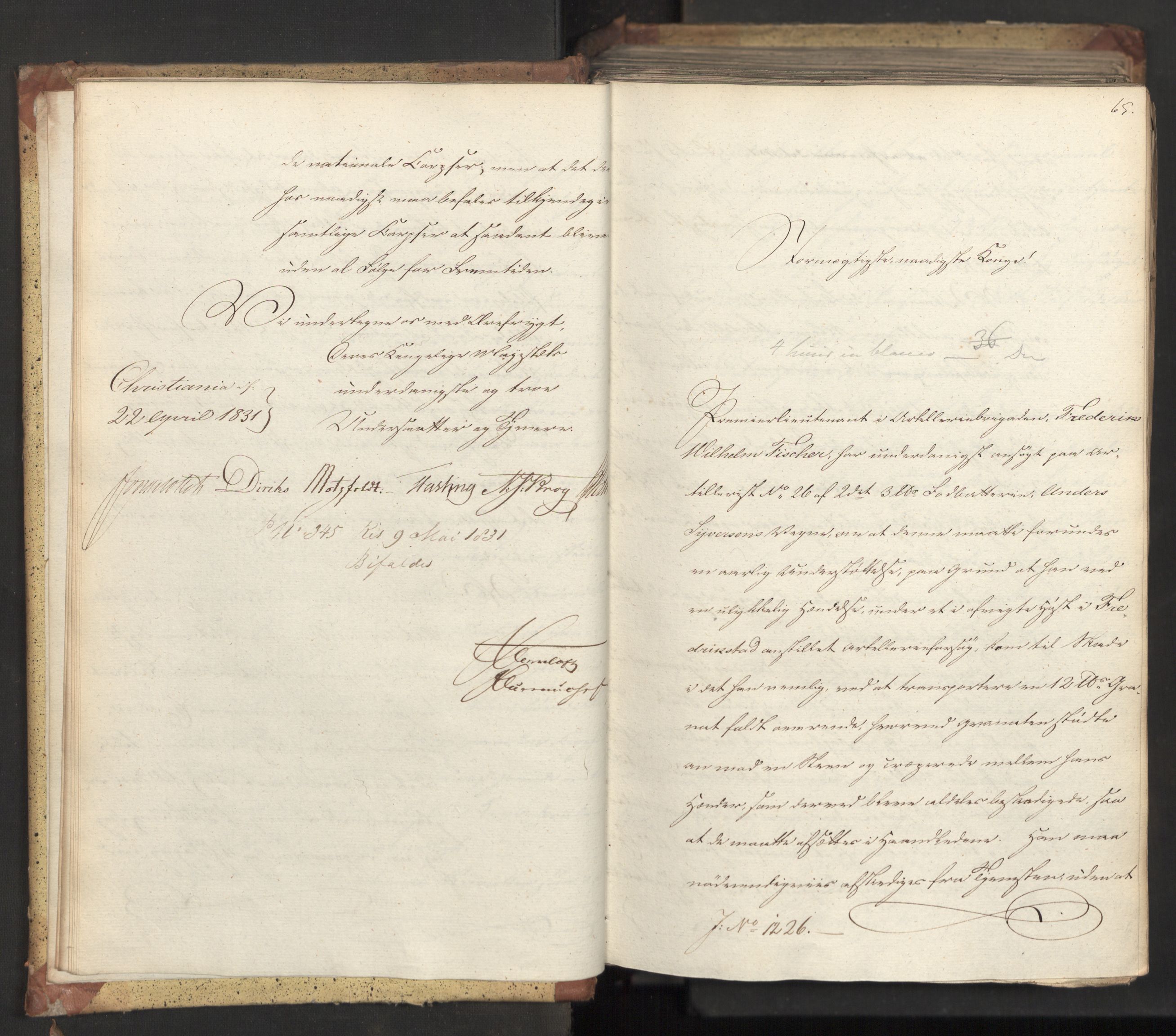 Statsrådsavdelingen i Stockholm, AV/RA-S-1003/D/Da/L0071: Regjeringsinnstillinger nr. 1222-1364, 1831, s. 12