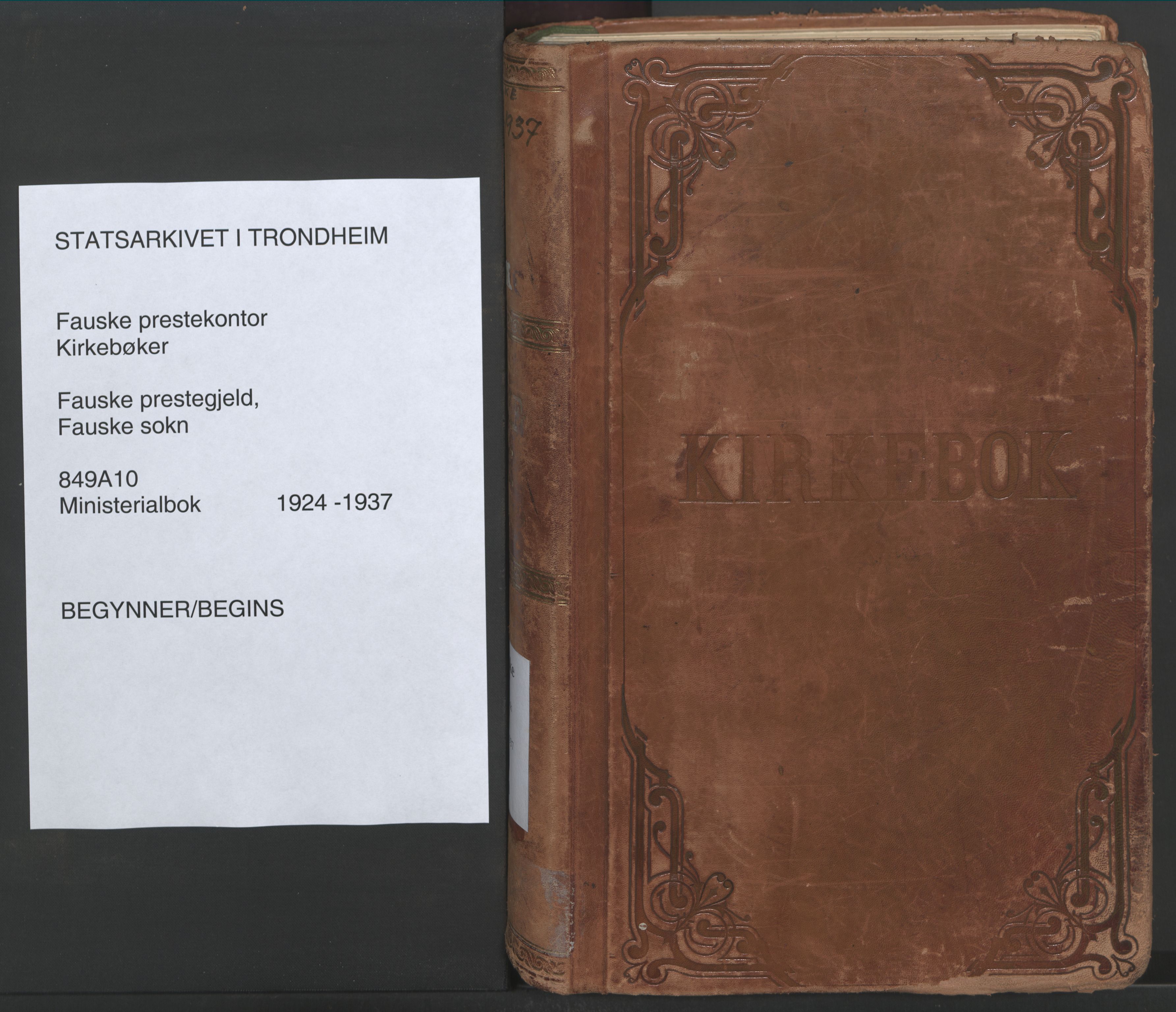 Ministerialprotokoller, klokkerbøker og fødselsregistre - Nordland, AV/SAT-A-1459/849/L0699: Ministerialbok nr. 849A10, 1924-1937