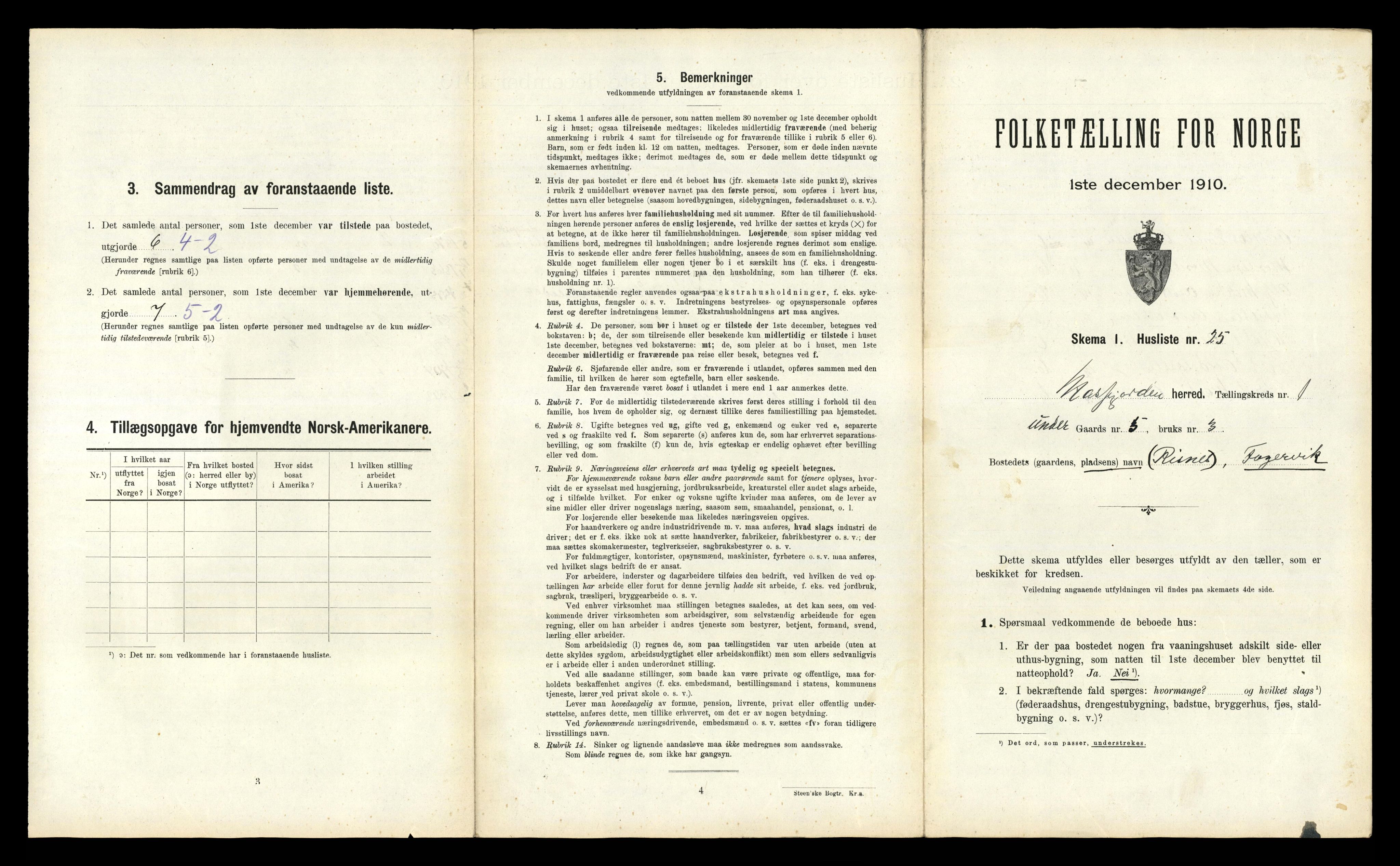 RA, Folketelling 1910 for 1266 Masfjorden herred, 1910, s. 90