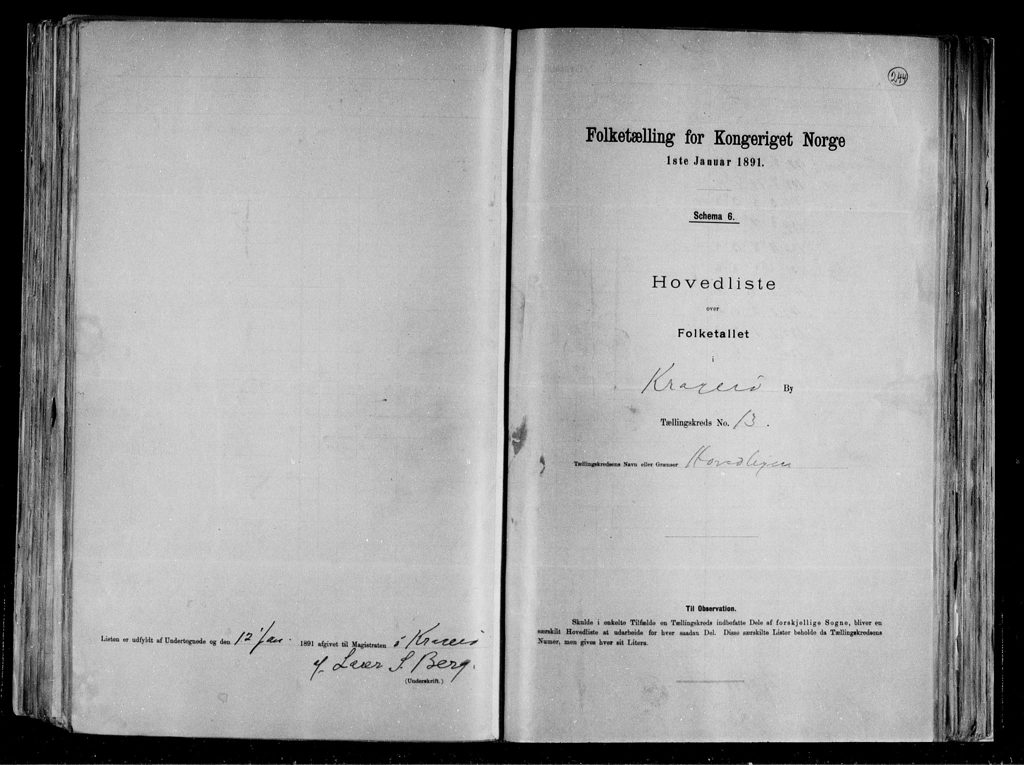 RA, Folketelling 1891 for 0801 Kragerø kjøpstad, 1891, s. 29
