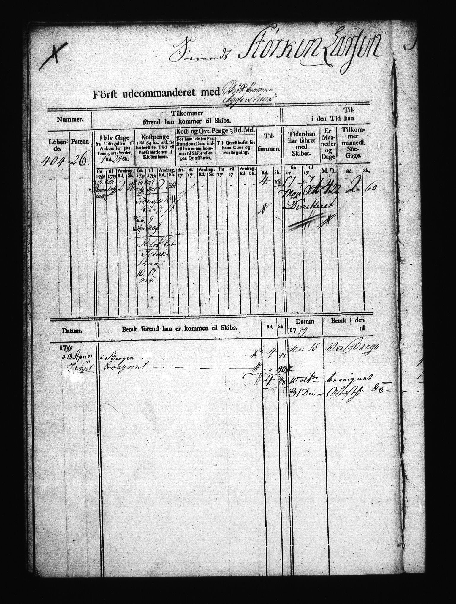 Sjøetaten, AV/RA-EA-3110/F/L0010: Bergen stift, bind 3, 1789