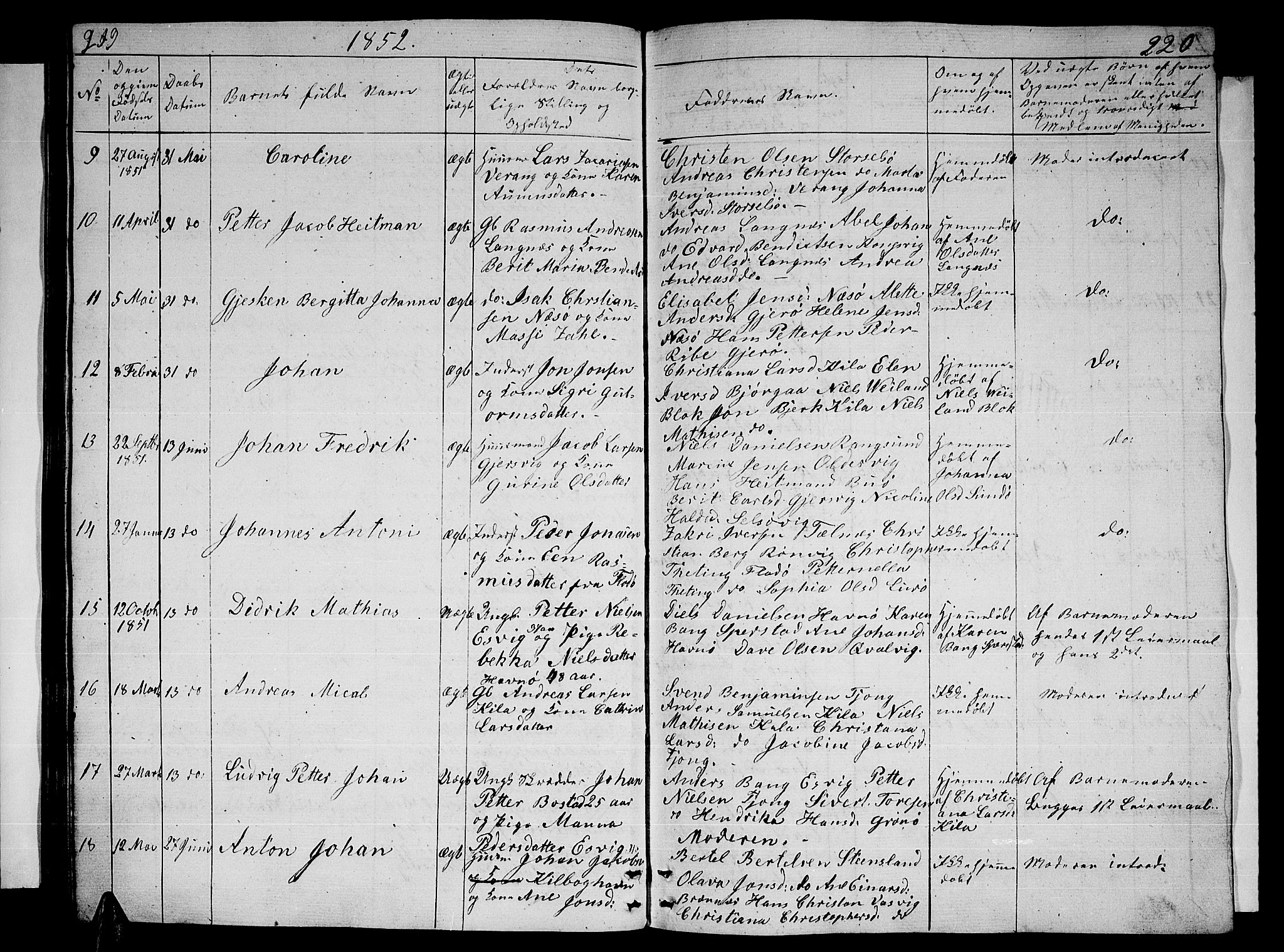 Ministerialprotokoller, klokkerbøker og fødselsregistre - Nordland, AV/SAT-A-1459/841/L0618: Klokkerbok nr. 841C02, 1833-1855, s. 219-220