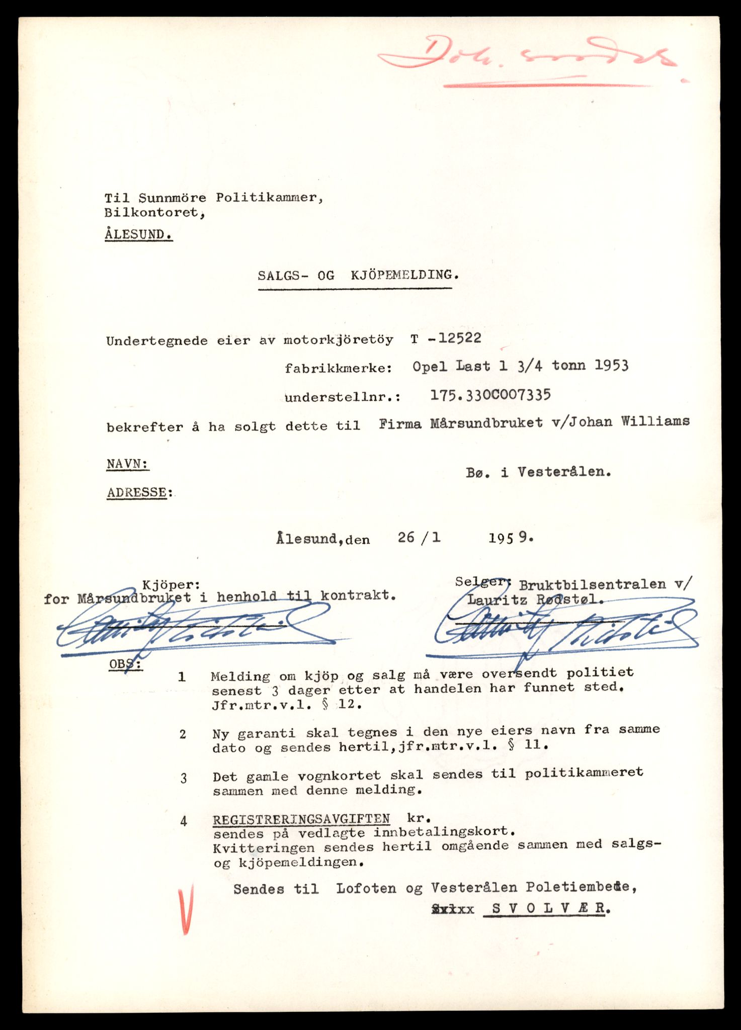 Møre og Romsdal vegkontor - Ålesund trafikkstasjon, AV/SAT-A-4099/F/Fe/L0034: Registreringskort for kjøretøy T 12500 - T 12652, 1927-1998, s. 366