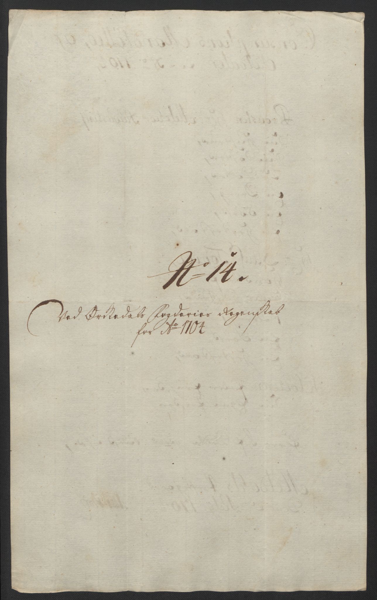 Rentekammeret inntil 1814, Reviderte regnskaper, Fogderegnskap, RA/EA-4092/R60/L3954: Fogderegnskap Orkdal og Gauldal, 1704, s. 179