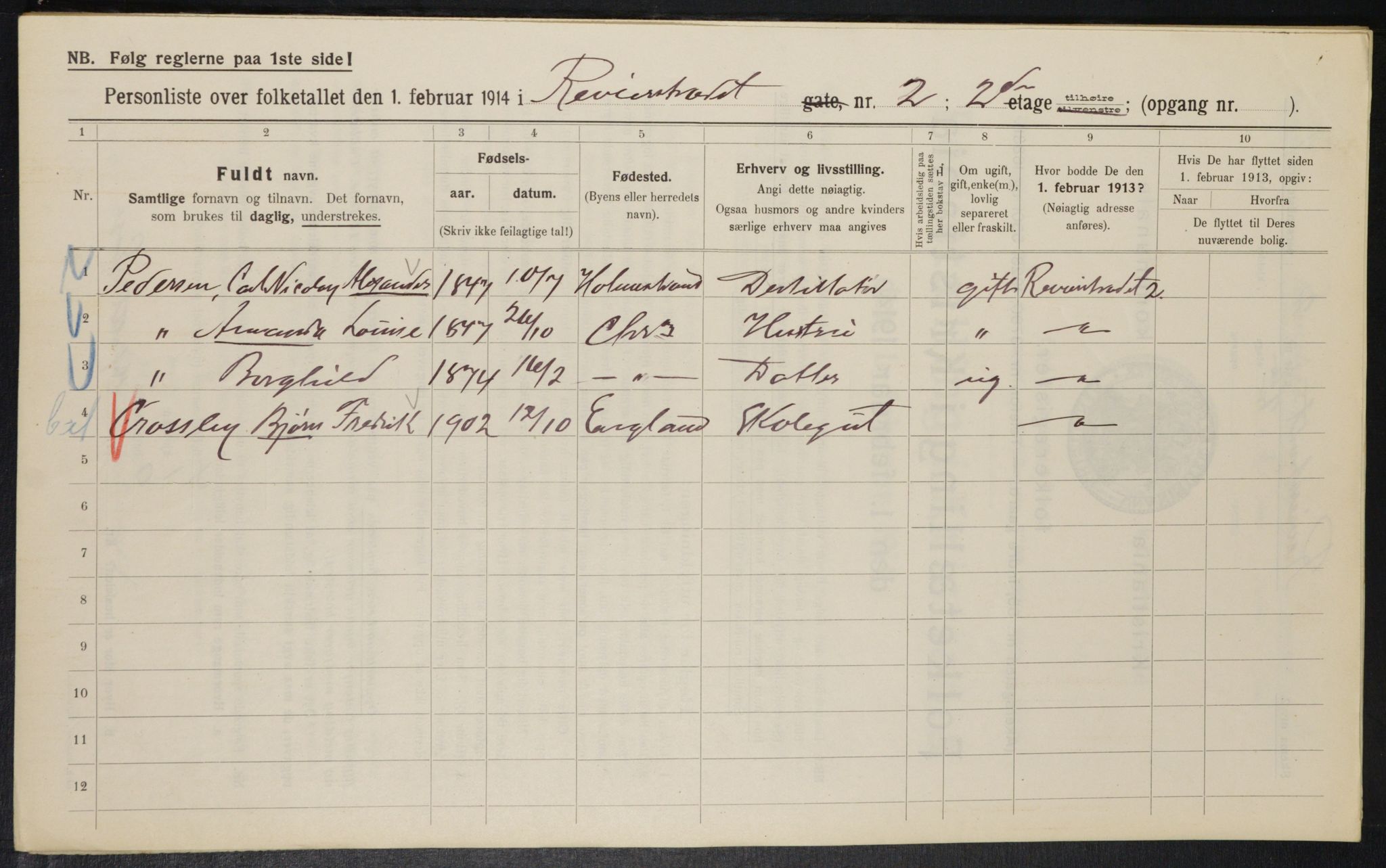 OBA, Kommunal folketelling 1.2.1914 for Kristiania, 1914, s. 82778