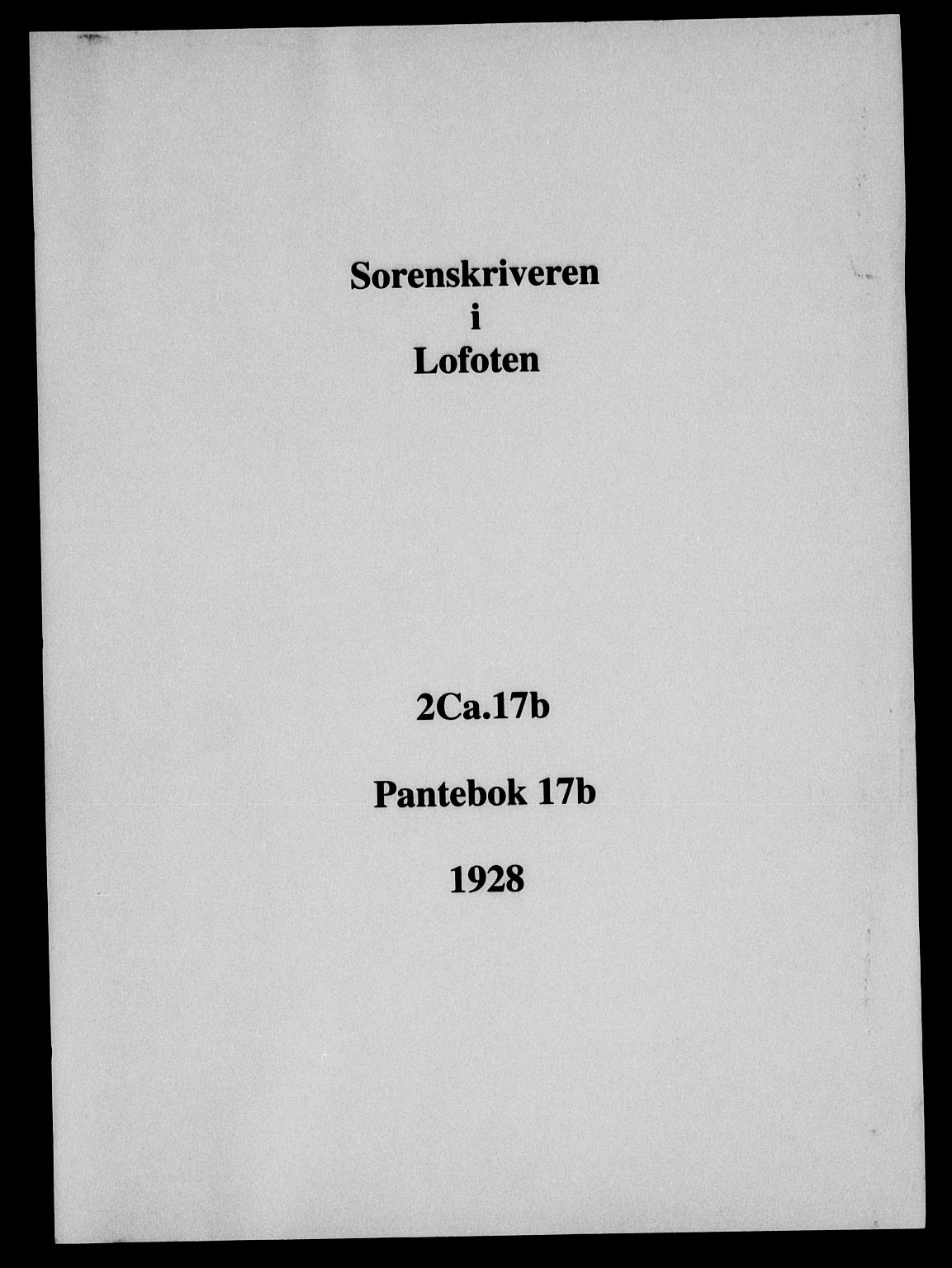 Lofoten sorenskriveri, SAT/A-0017/1/2/2C/L0017b: Pantebok nr. 17b, 1928-1928