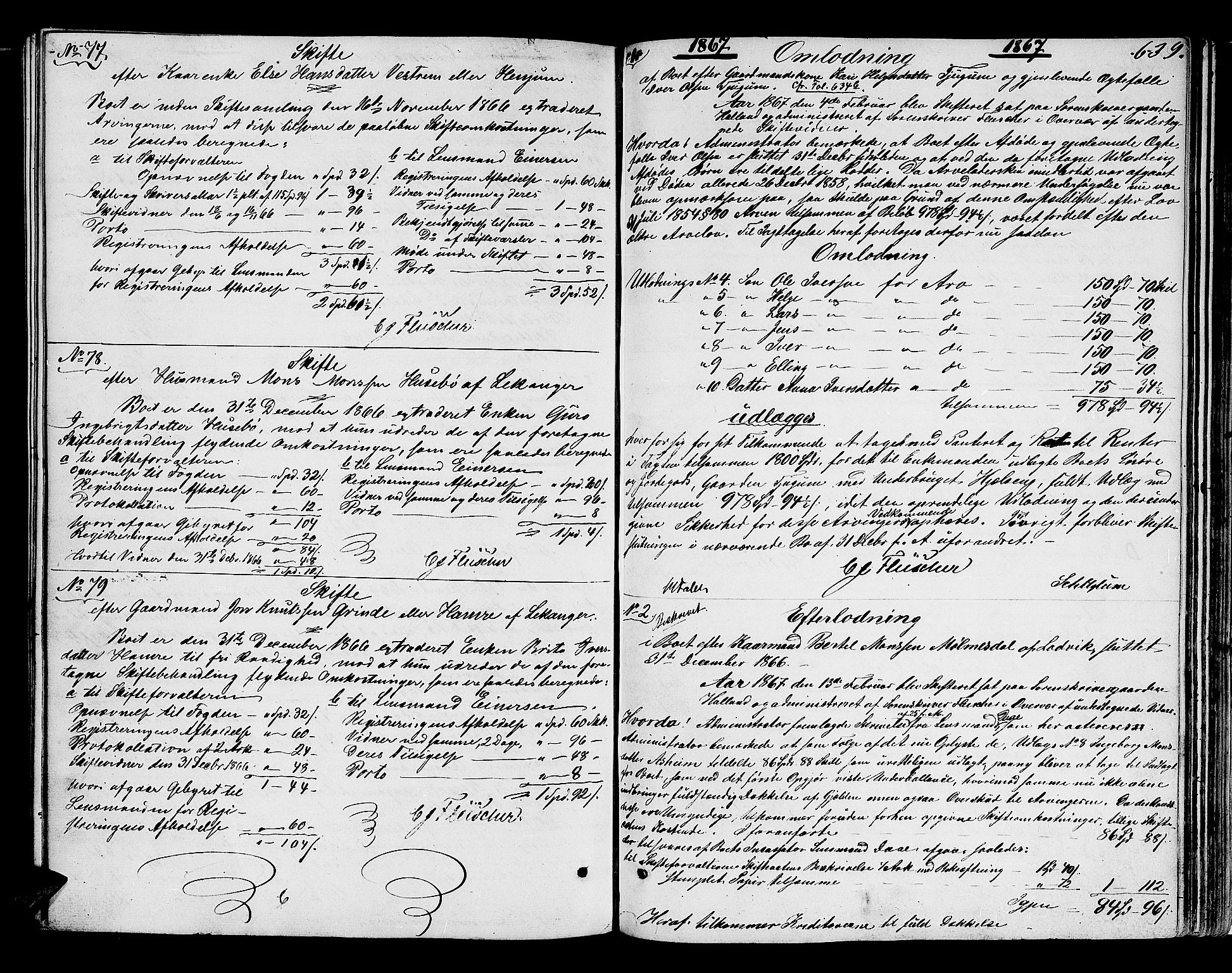 Ytre Sogn tingrett, AV/SAB-A-2601/1/H/Hc/L0001a: Skifteutlodningsprotokoll, 1853-1868, s. 638b-639a