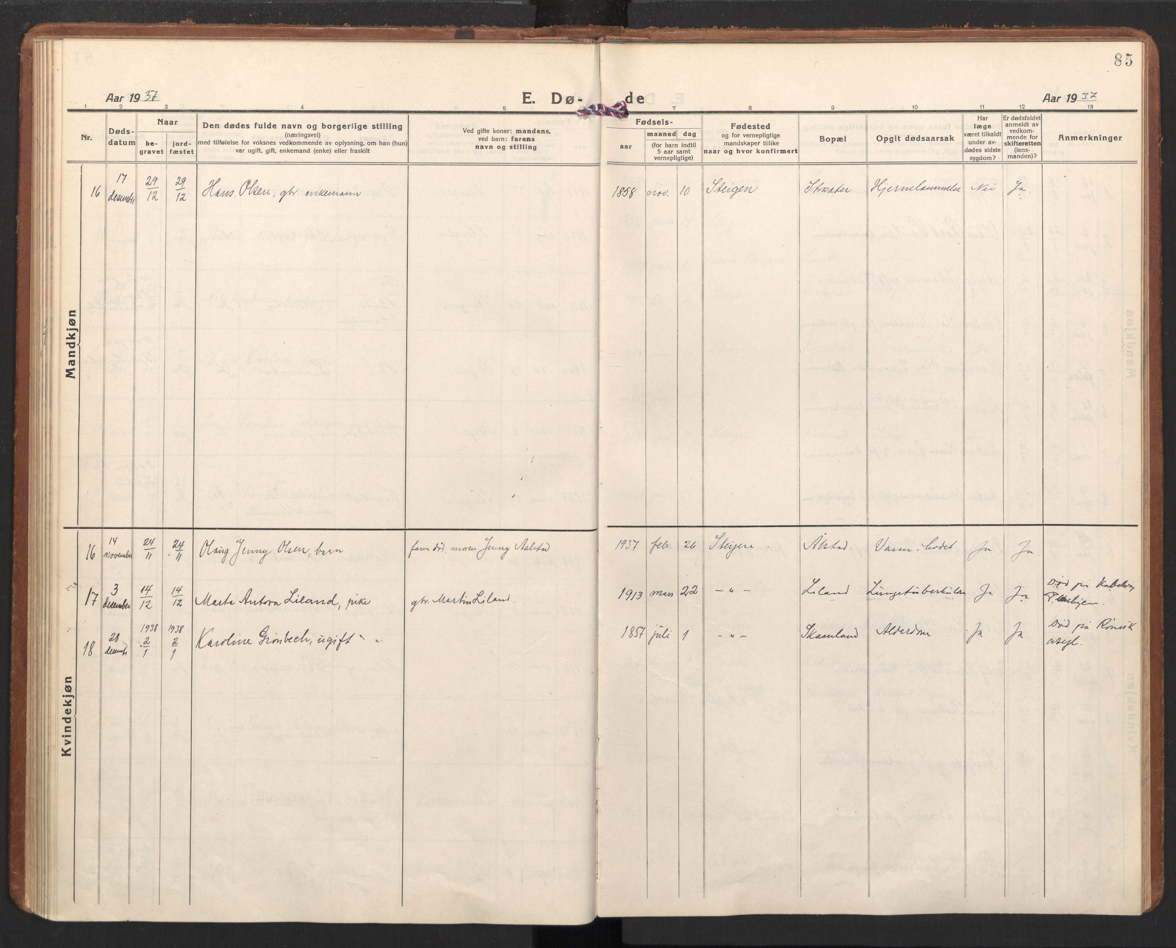 Ministerialprotokoller, klokkerbøker og fødselsregistre - Nordland, AV/SAT-A-1459/855/L0809: Ministerialbok nr. 855A18, 1921-1939, s. 85