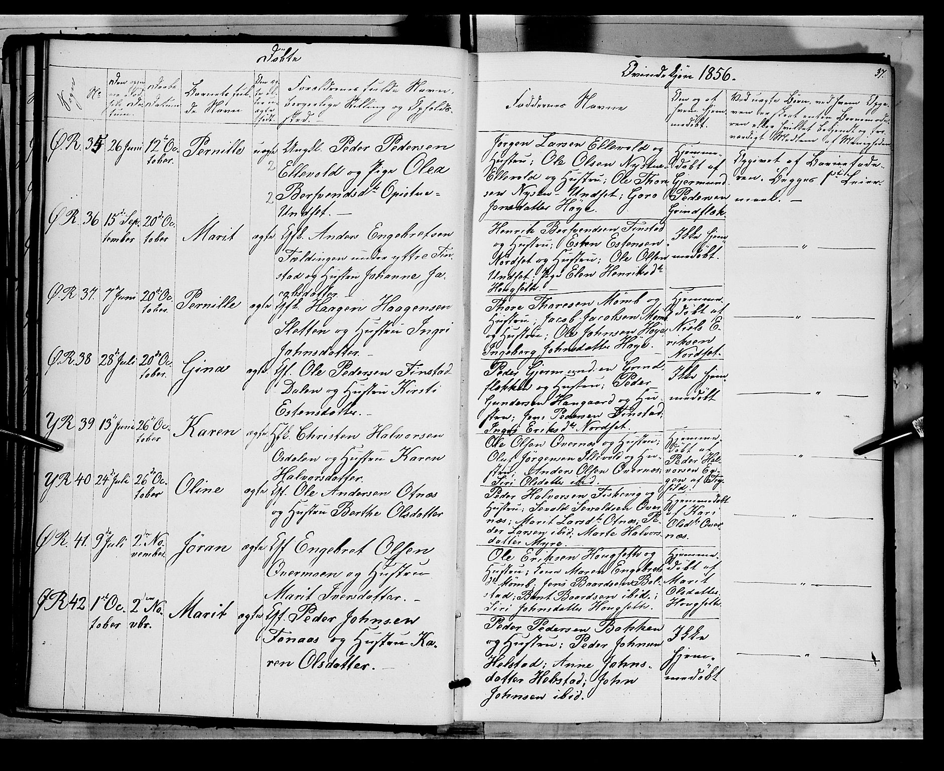 Rendalen prestekontor, AV/SAH-PREST-054/H/Ha/Haa/L0005: Ministerialbok nr. 5, 1853-1866, s. 37